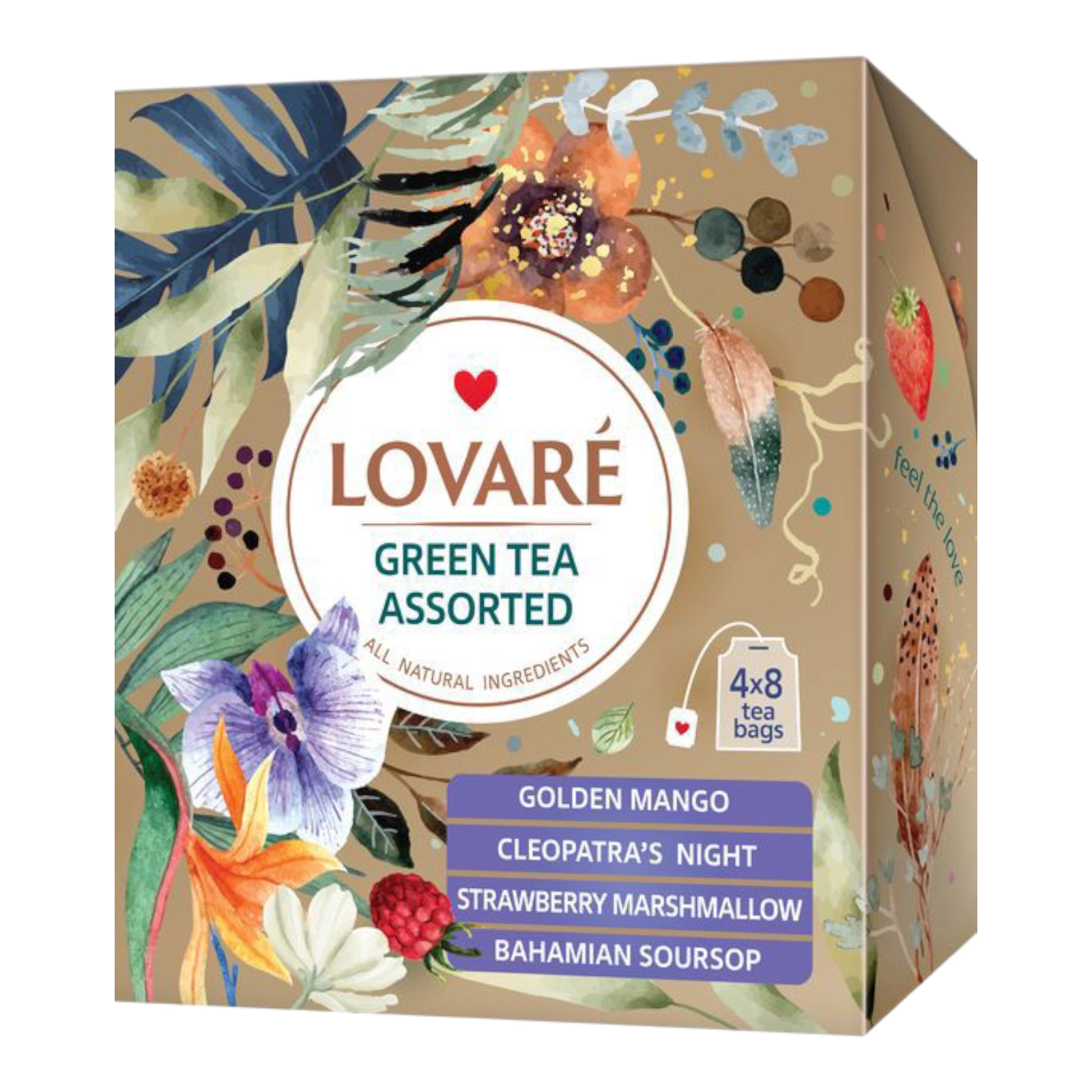 Чай Lovare grin tea assorted 4*8