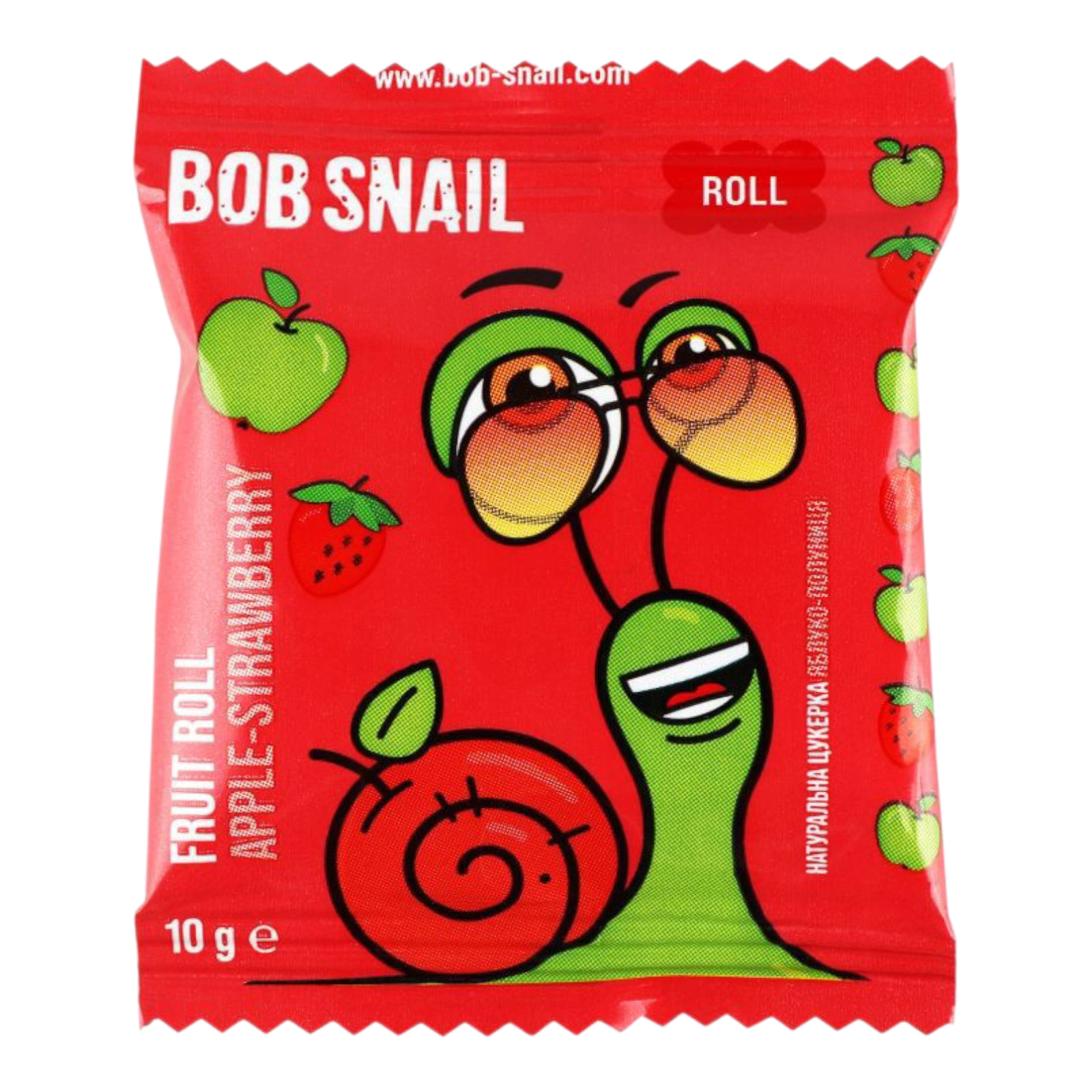 BOB Snail шок цукерки 10 гяблуко-полуниця