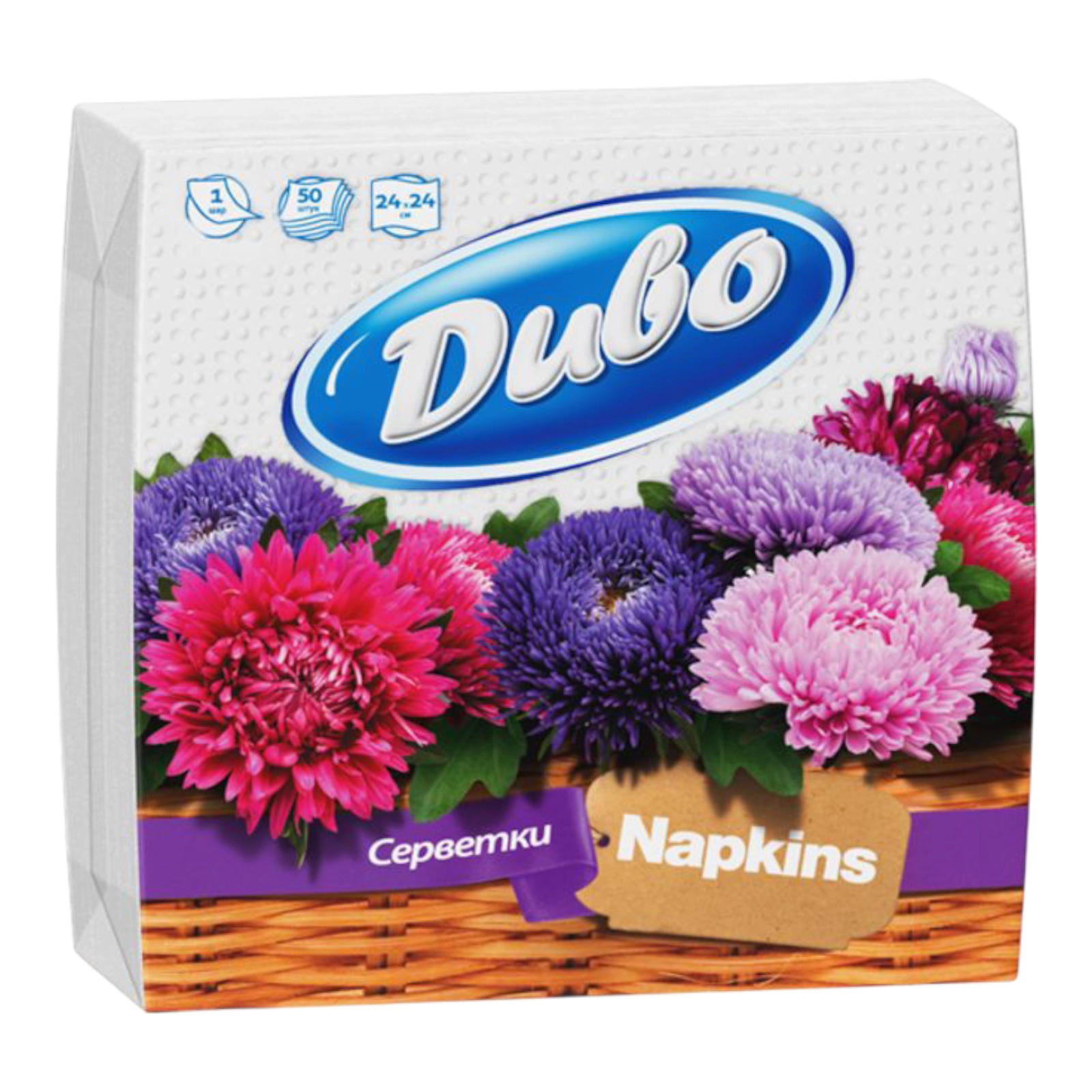 Диво серветки папер 24*24 50 шт білі