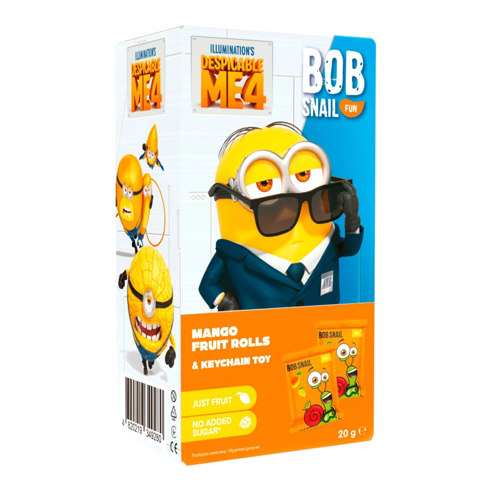 BOB Snail натуральні мангоцукерки 20гр + іграшка міньйон