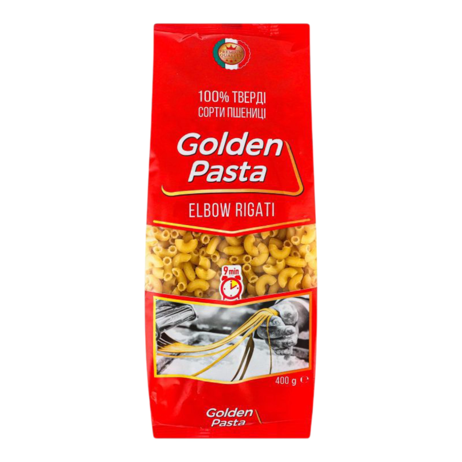 Макарони Golden Pasta 400g Elbow Rigati