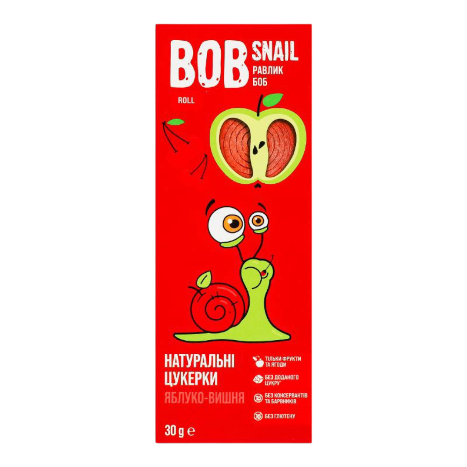 BOB Snail цукерки 30g яблучно-вишневі