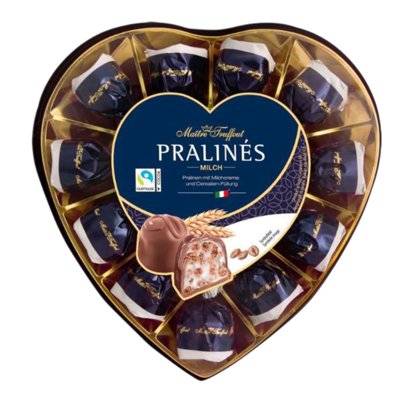 Pralines сердечко сине 165г