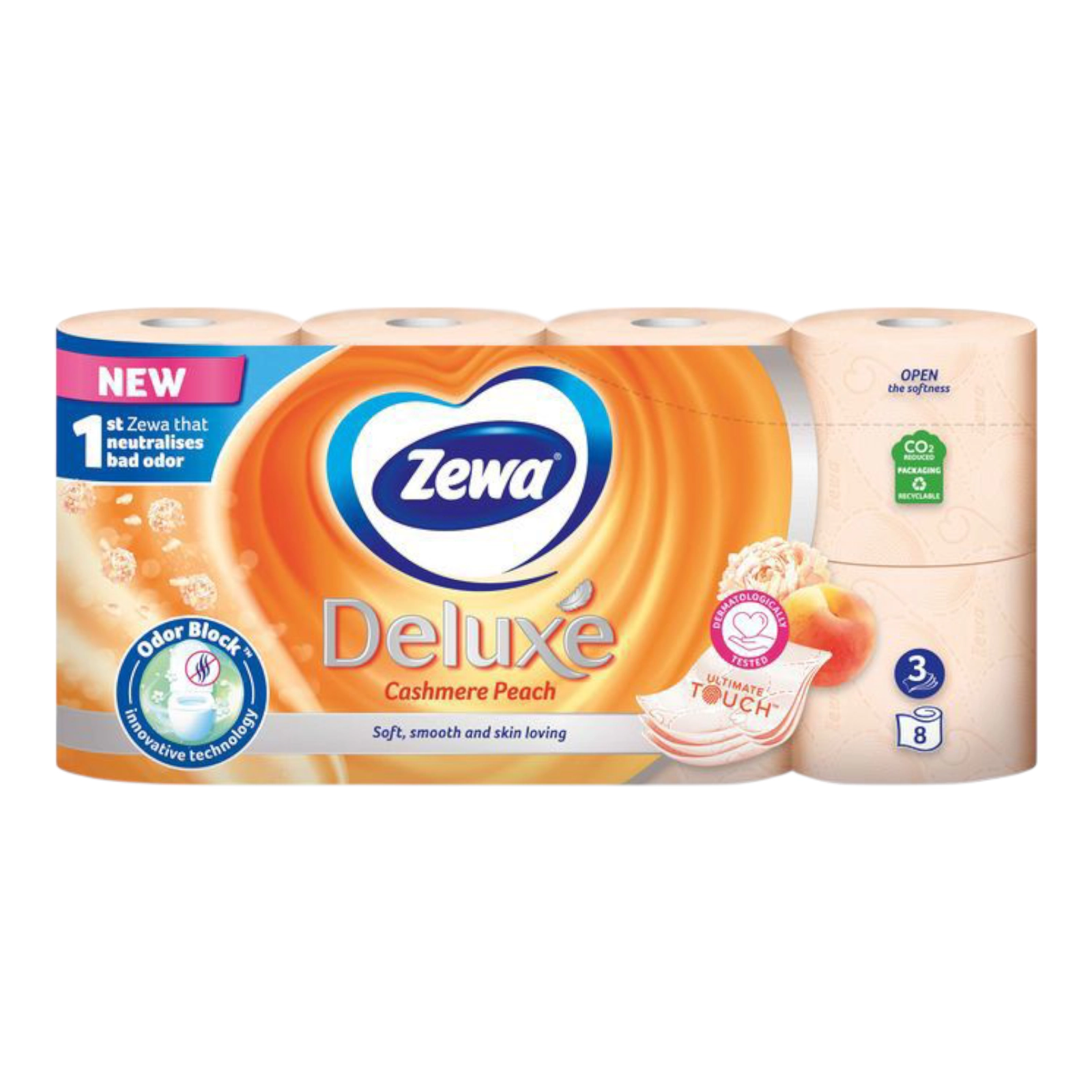 Туалетний папір Zewa 8шт персик