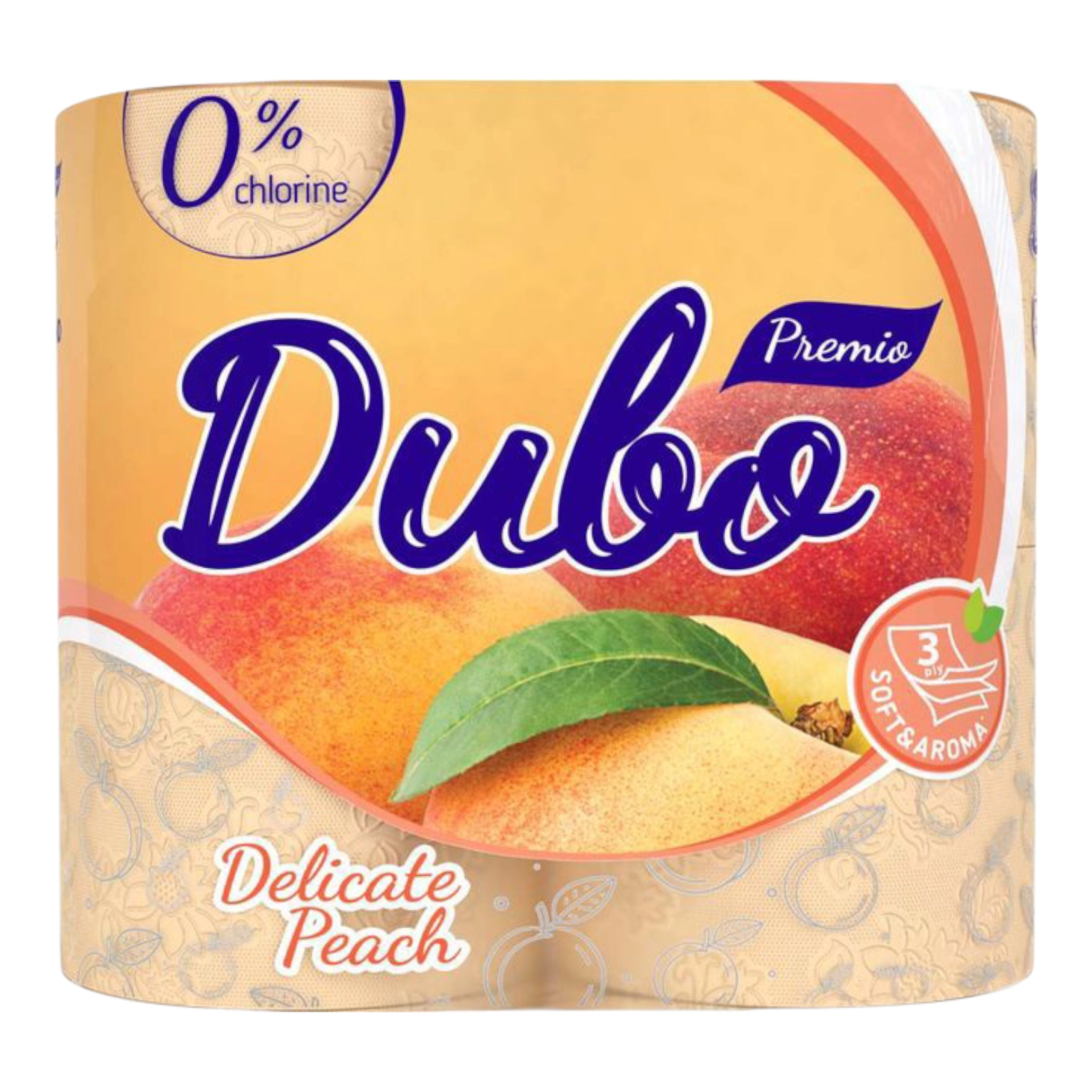 Туалетний папір Диво 4 шт персик