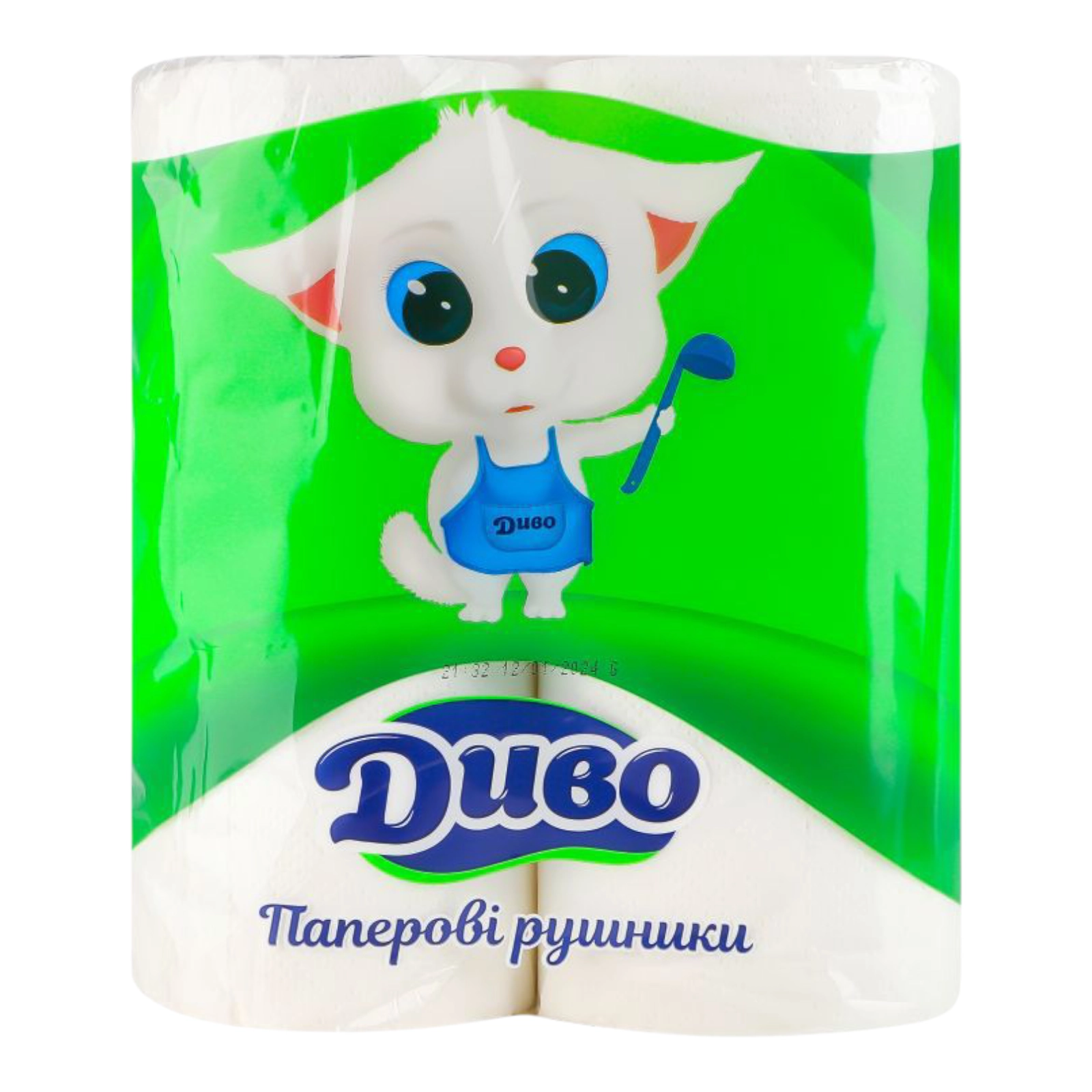 Диво паперові рушники 2 шт білі