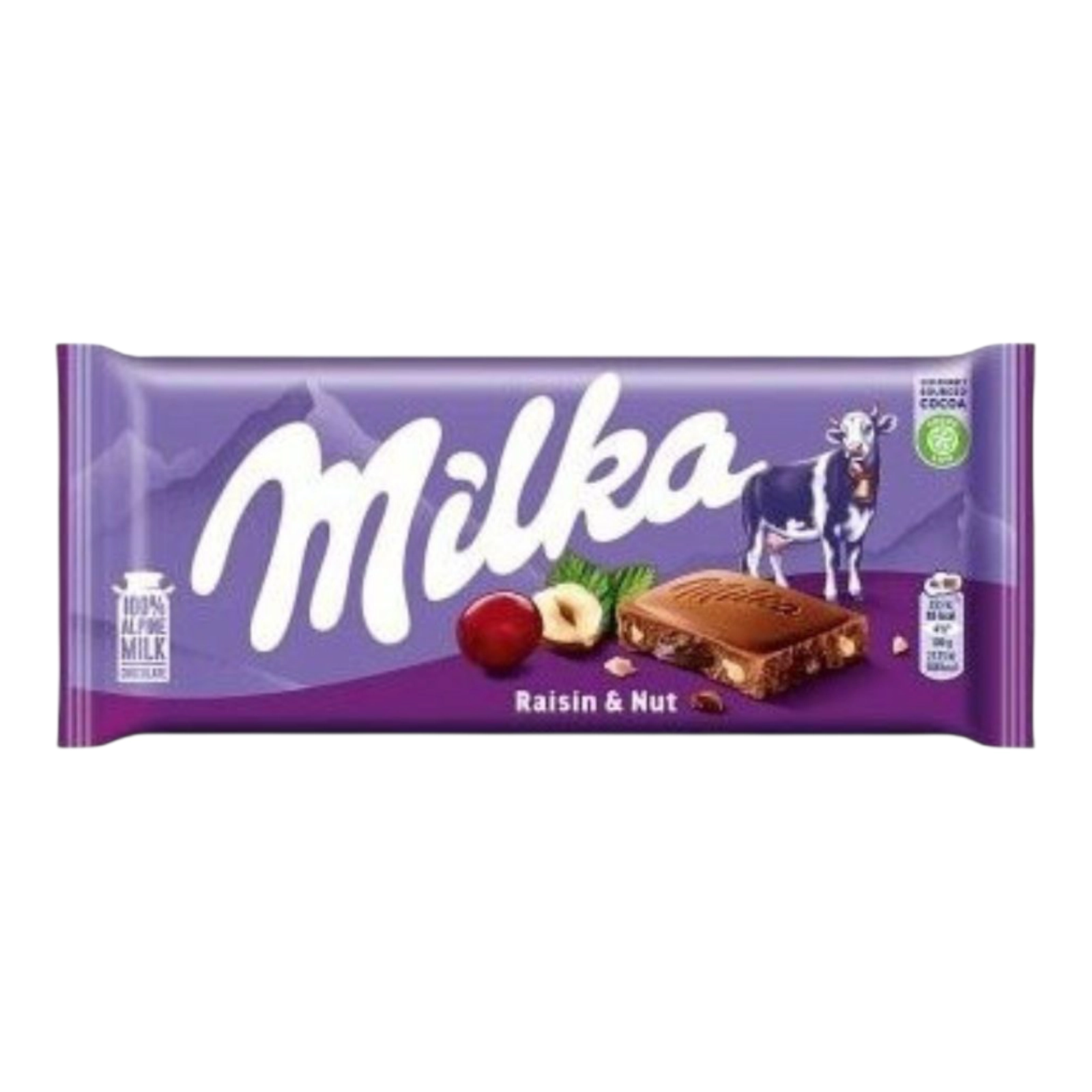 Шоколодка Milka 100g Stafide si alune