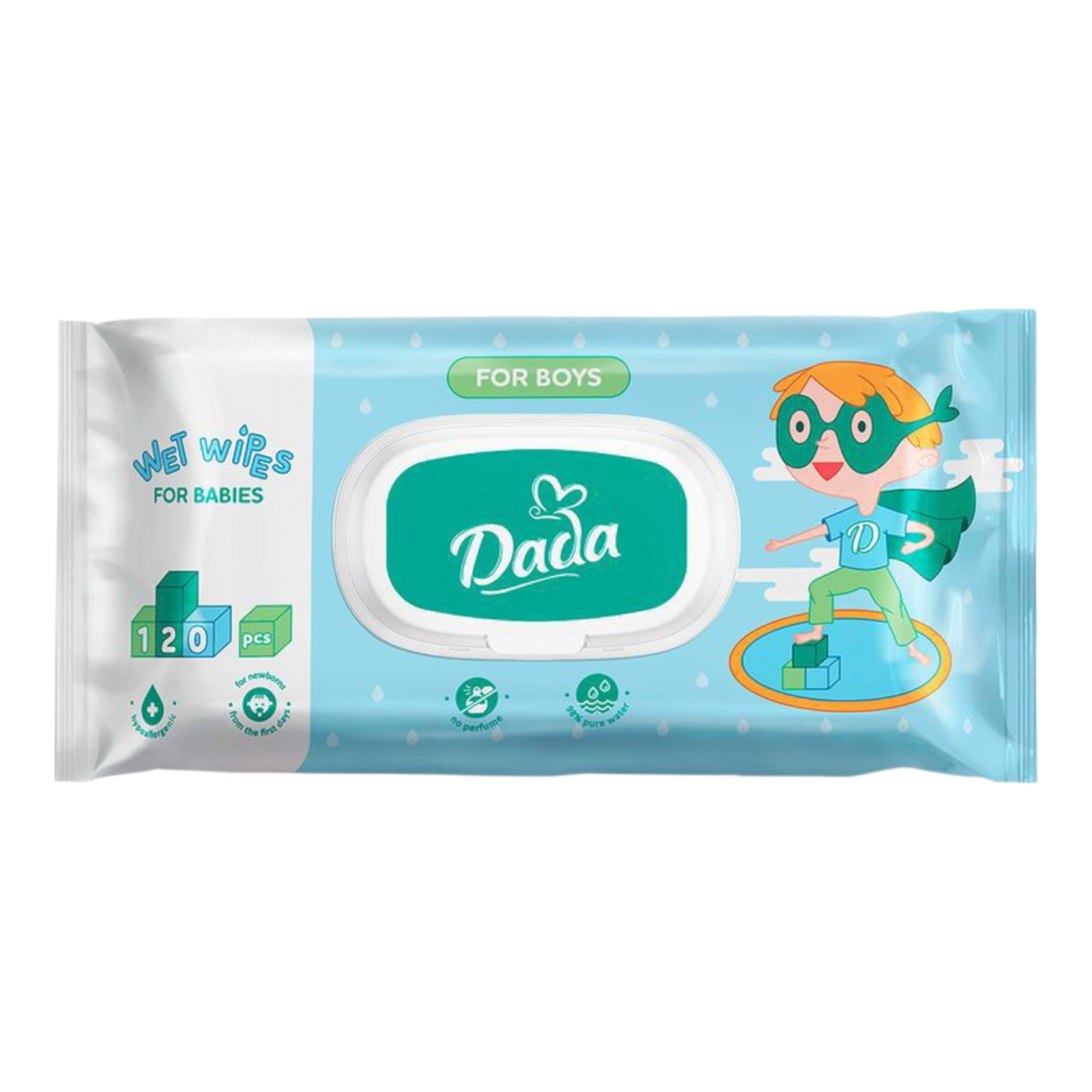 Вологі серветки Dada 120шт для хлопчиків