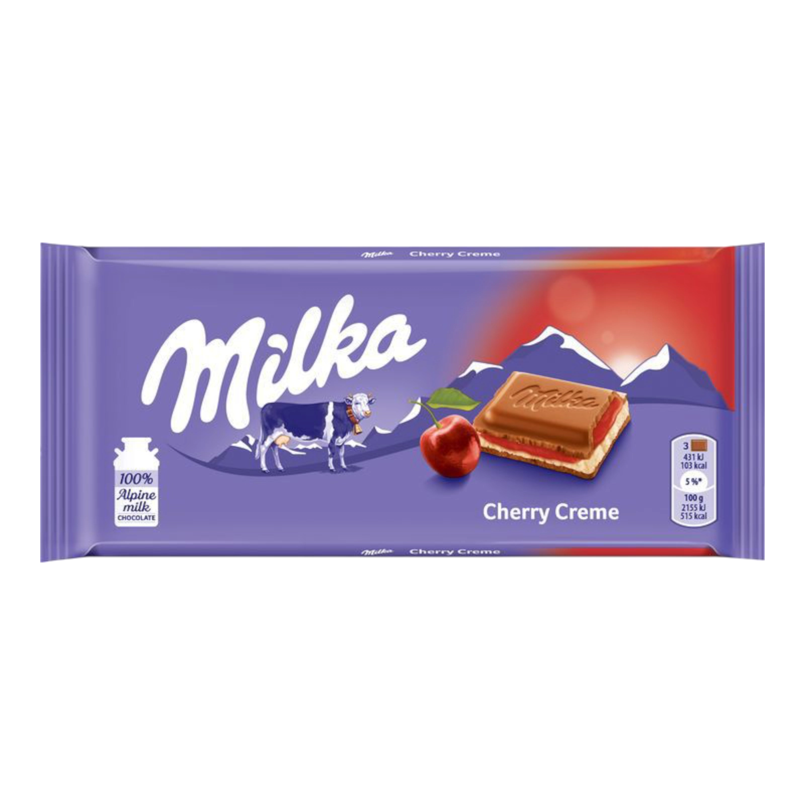 Шоколодка Milka 100g вішня