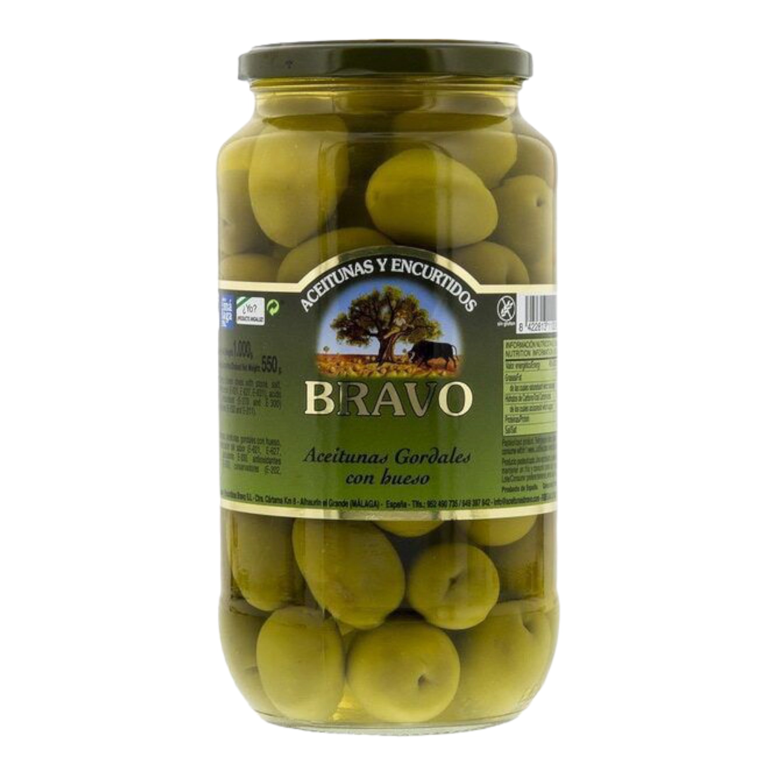 Оливки Bravo 1000g з кісточкою