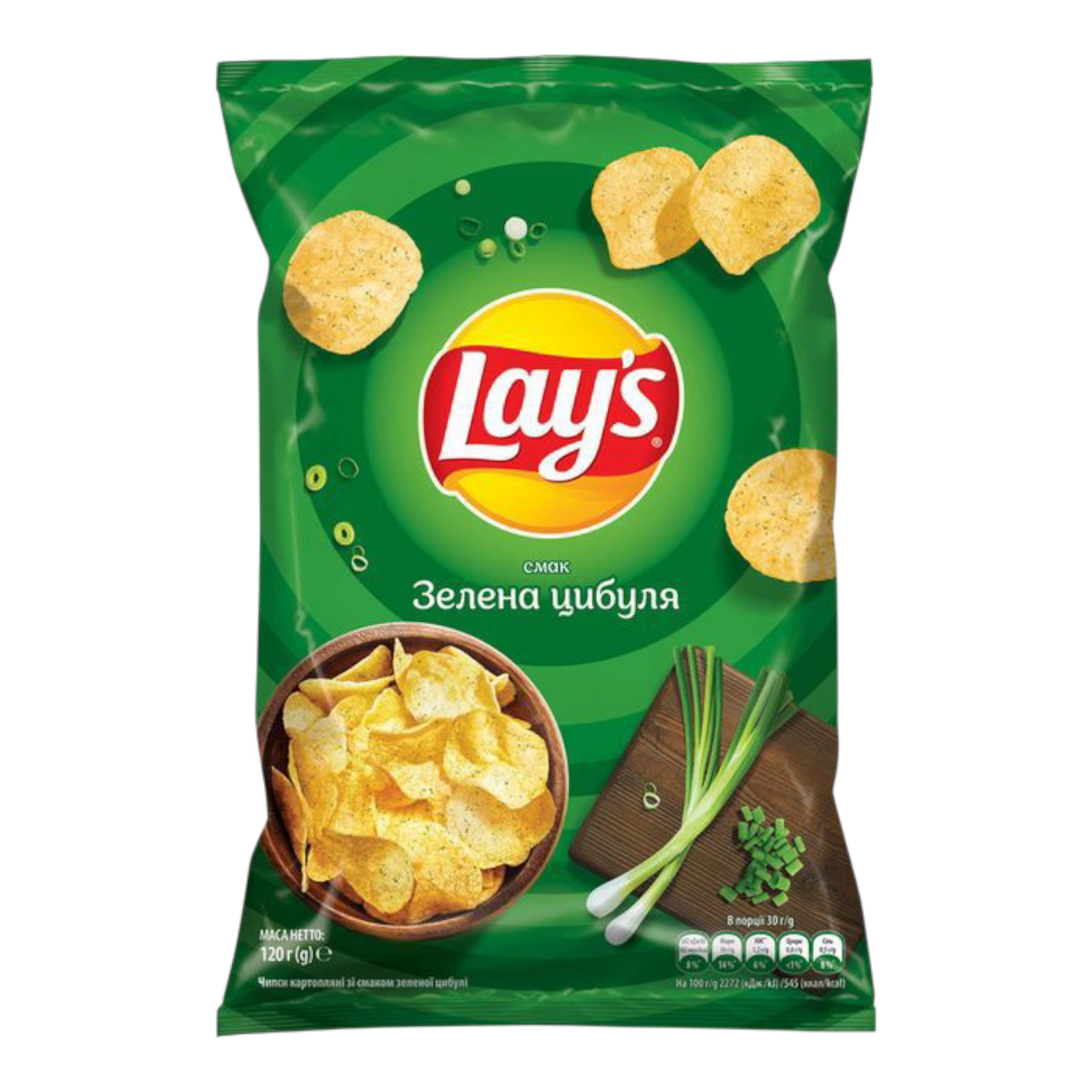 Чіпси Lays зелена цибуля 0.120
