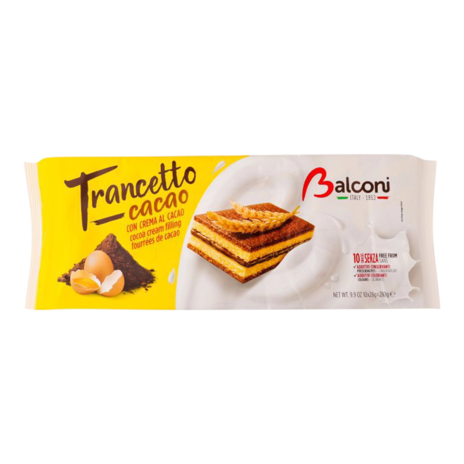 Бисквіт Balconi trancetto cacao 10*28g