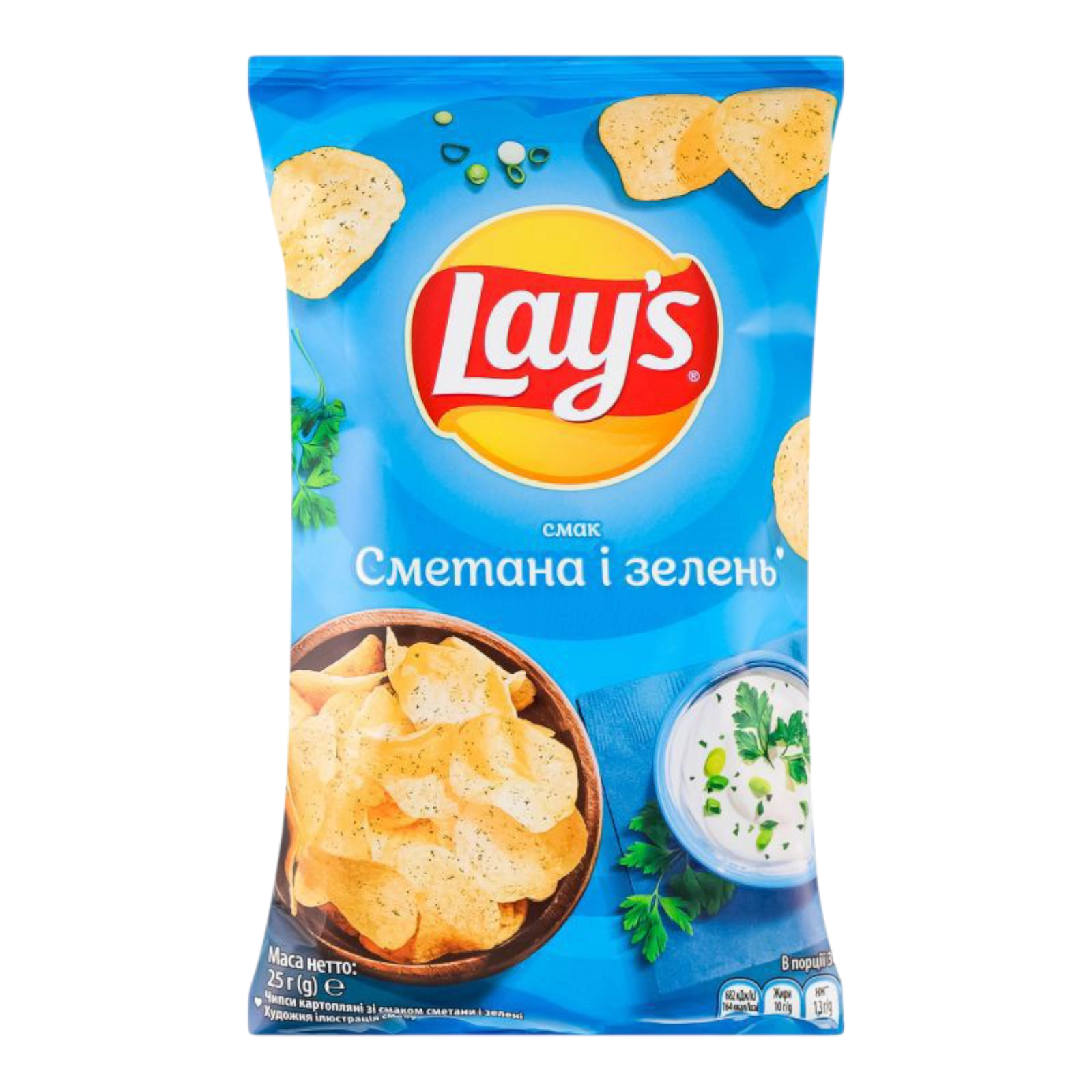 Чіпси Lays сметана і зелень 30г