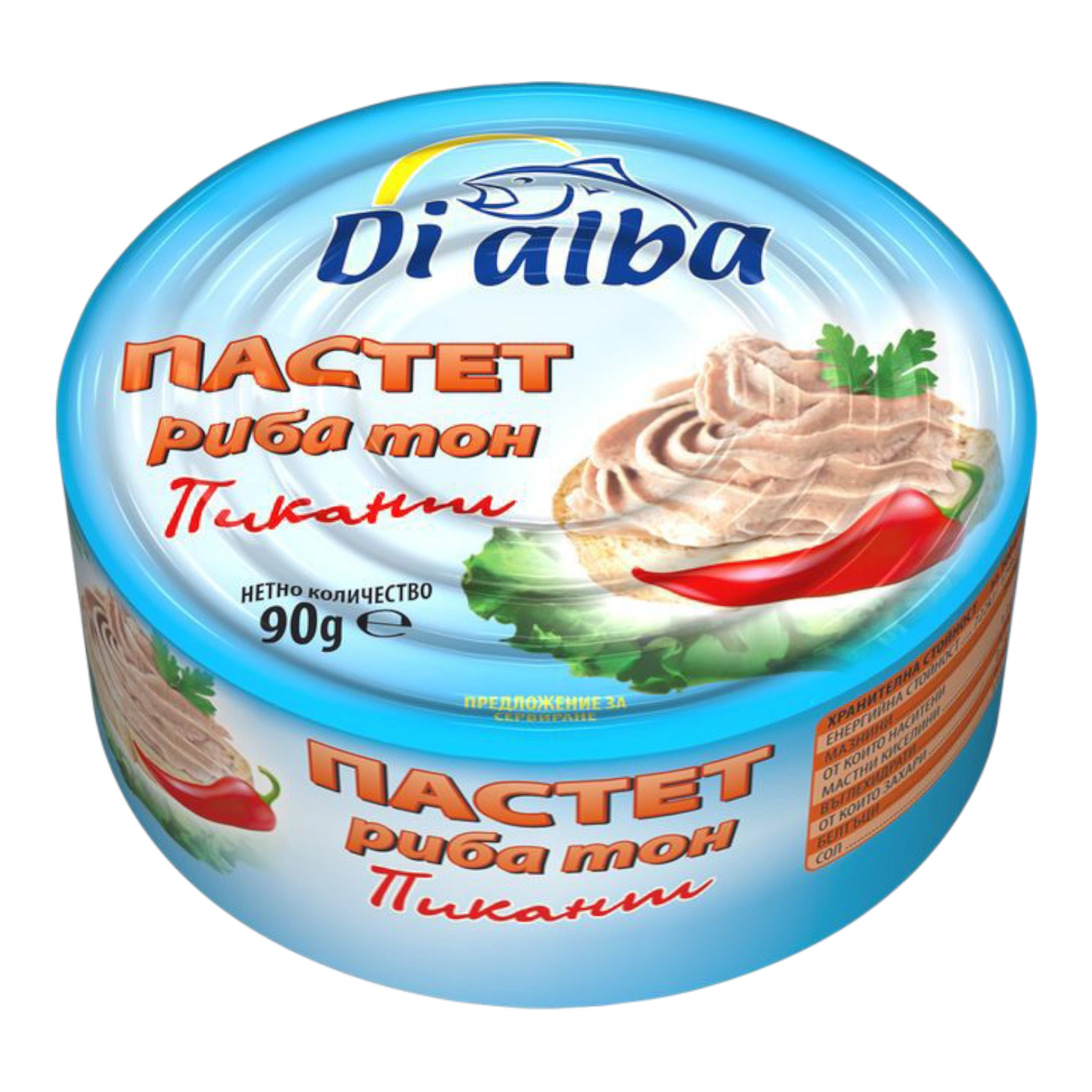 Паштет Тунець пікантний Di aba 90g