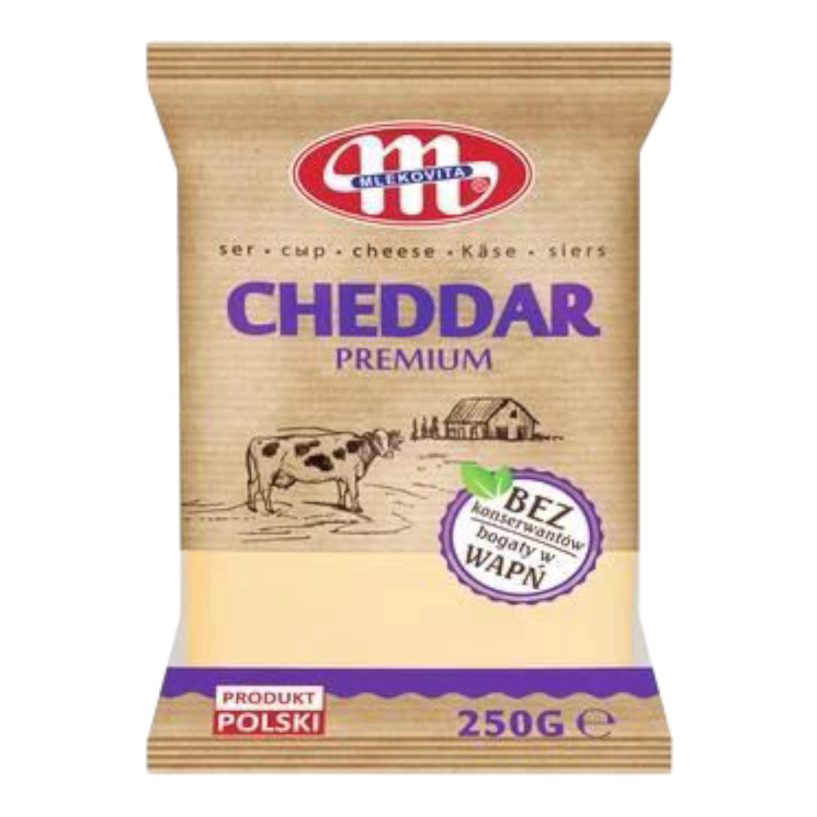 Сир куск 250г млековіта Чедер