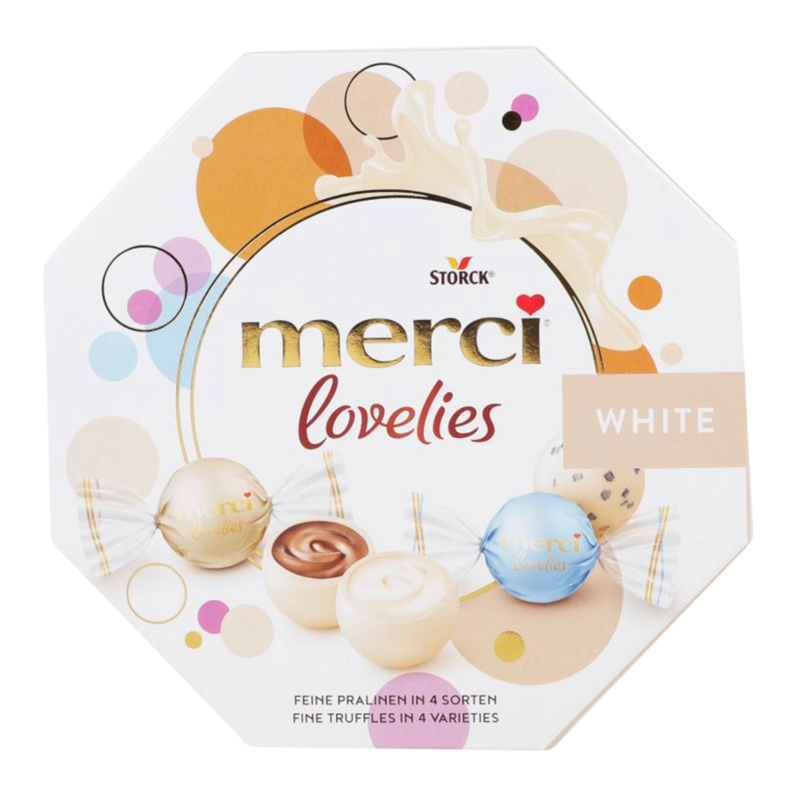 Шок цукерки Мерсі білі 185гр