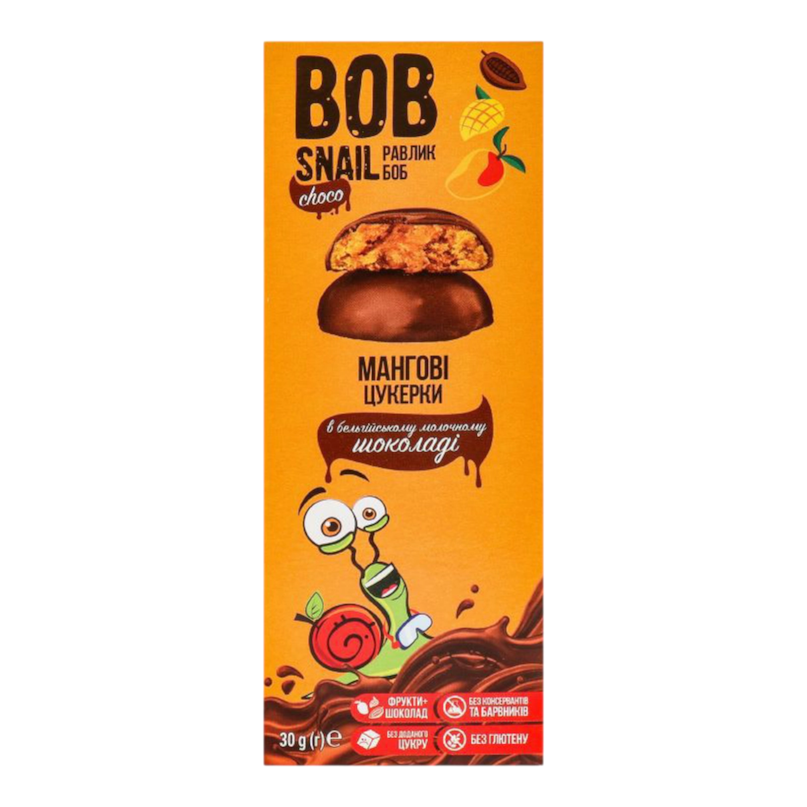BOB Snail шок цукерки 30g манго