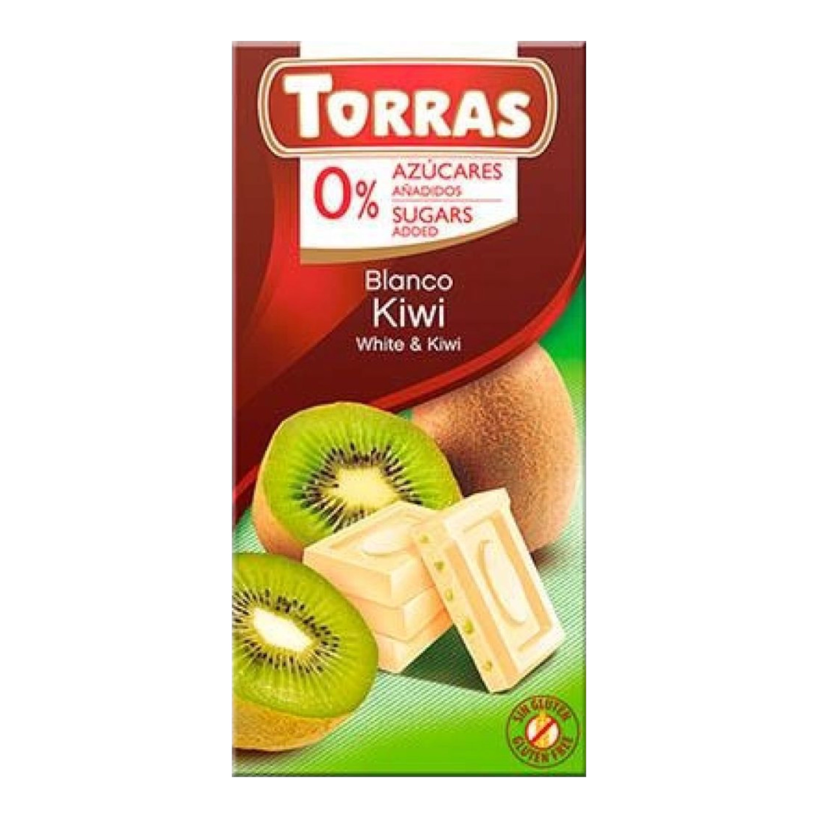 Шоколад Torras Білий з Ківі