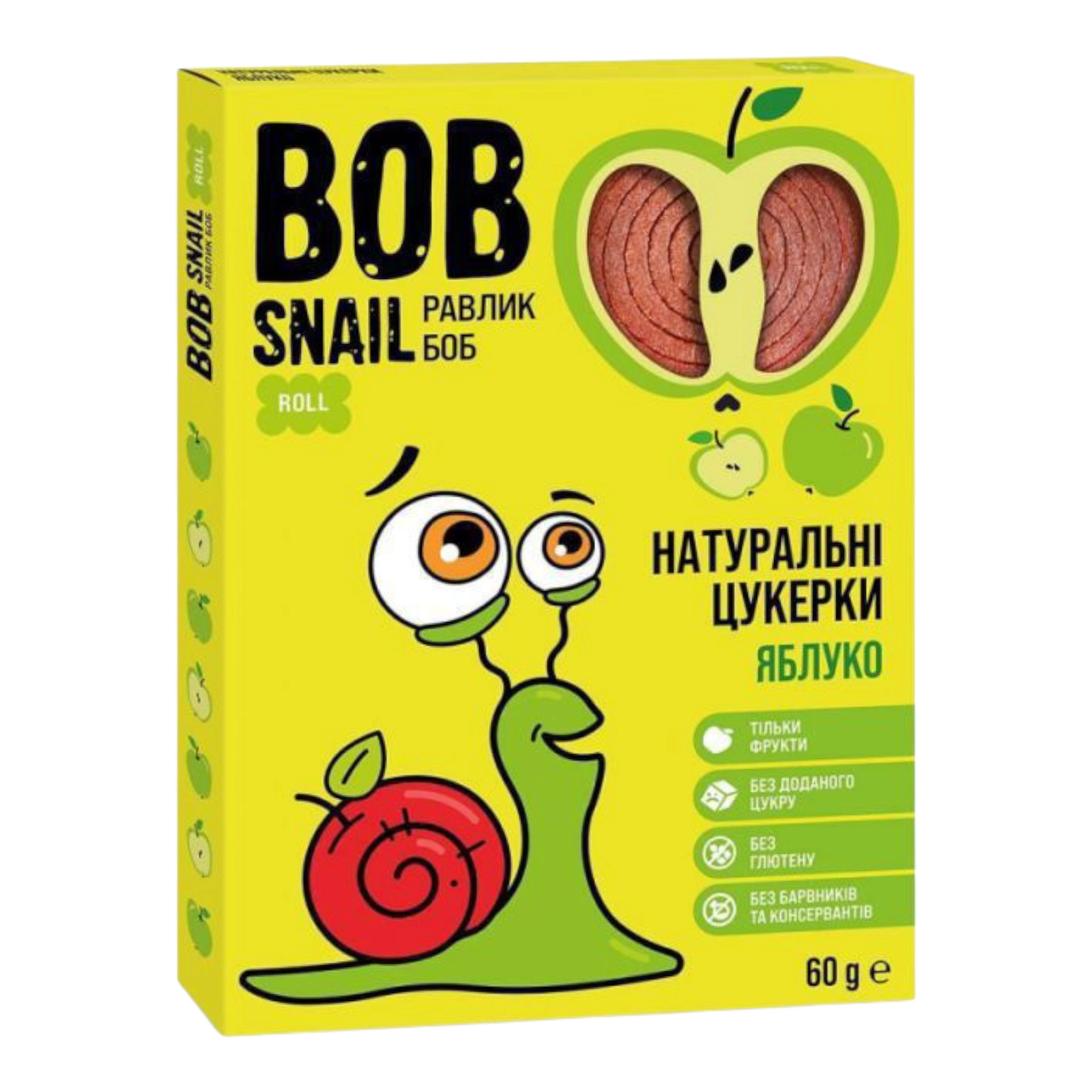 BOB Snail цукерки 60g яблуко
