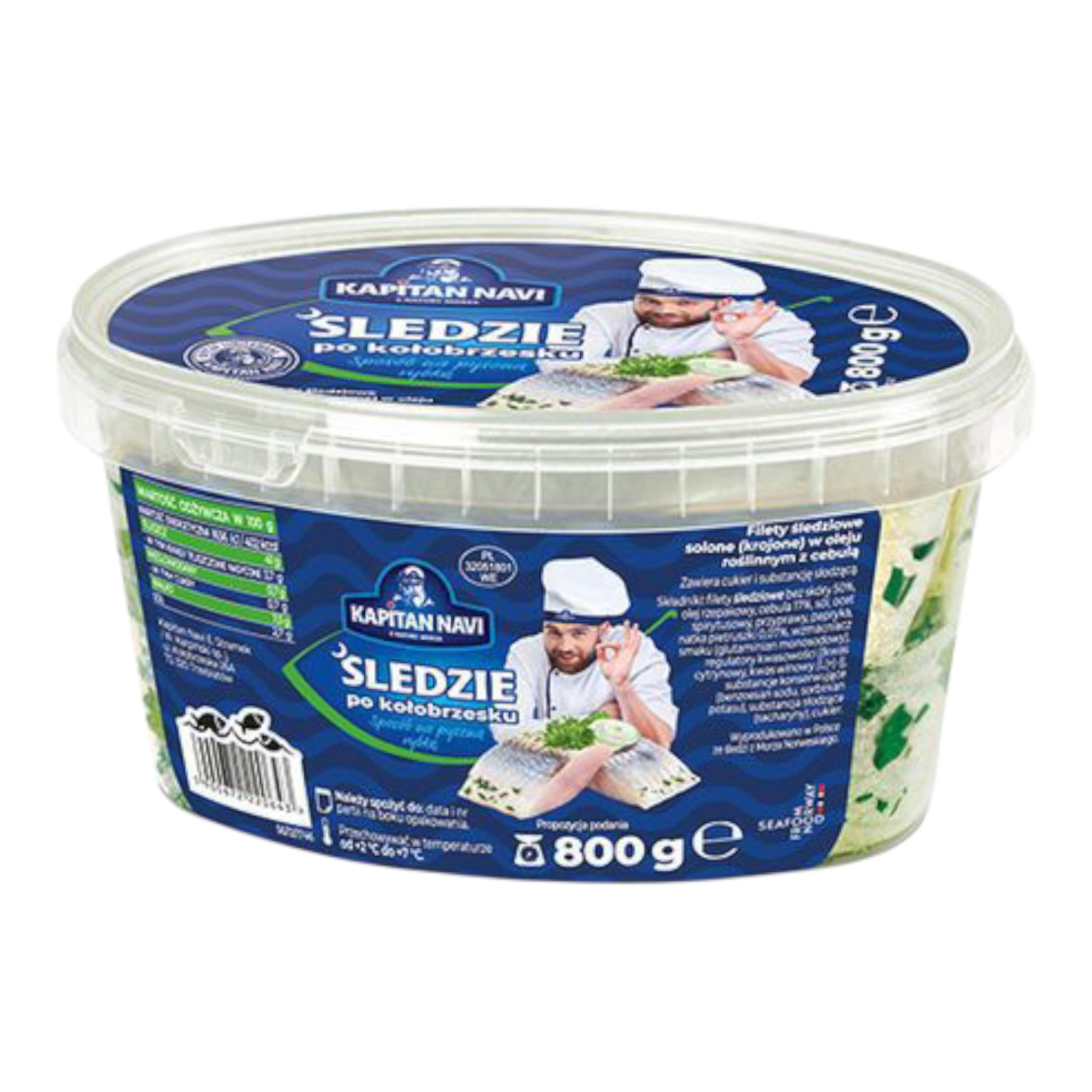 Оселедець відро 800гр Kapitan Navi