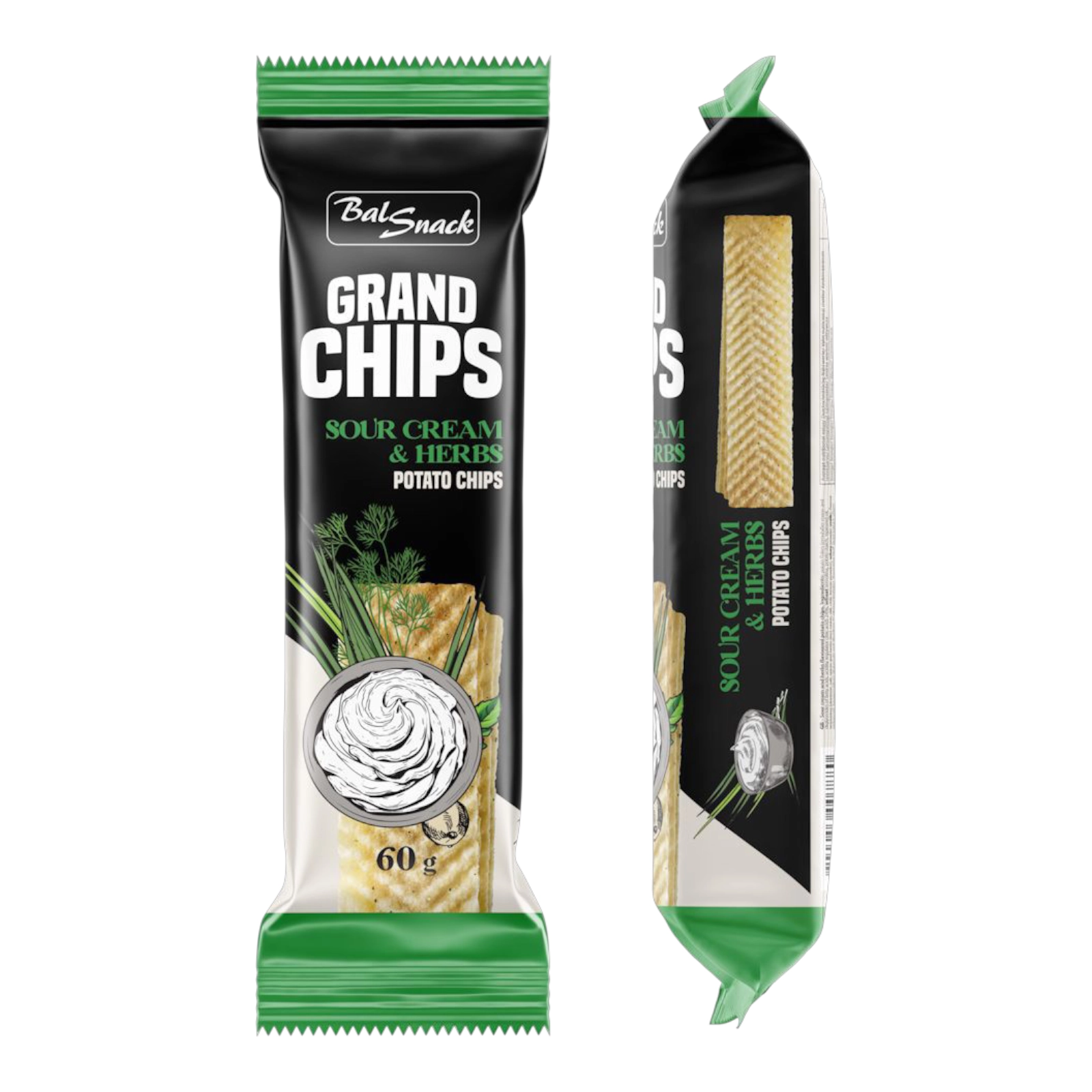 Чіпси Grand Potato Chips sour cream and herbs