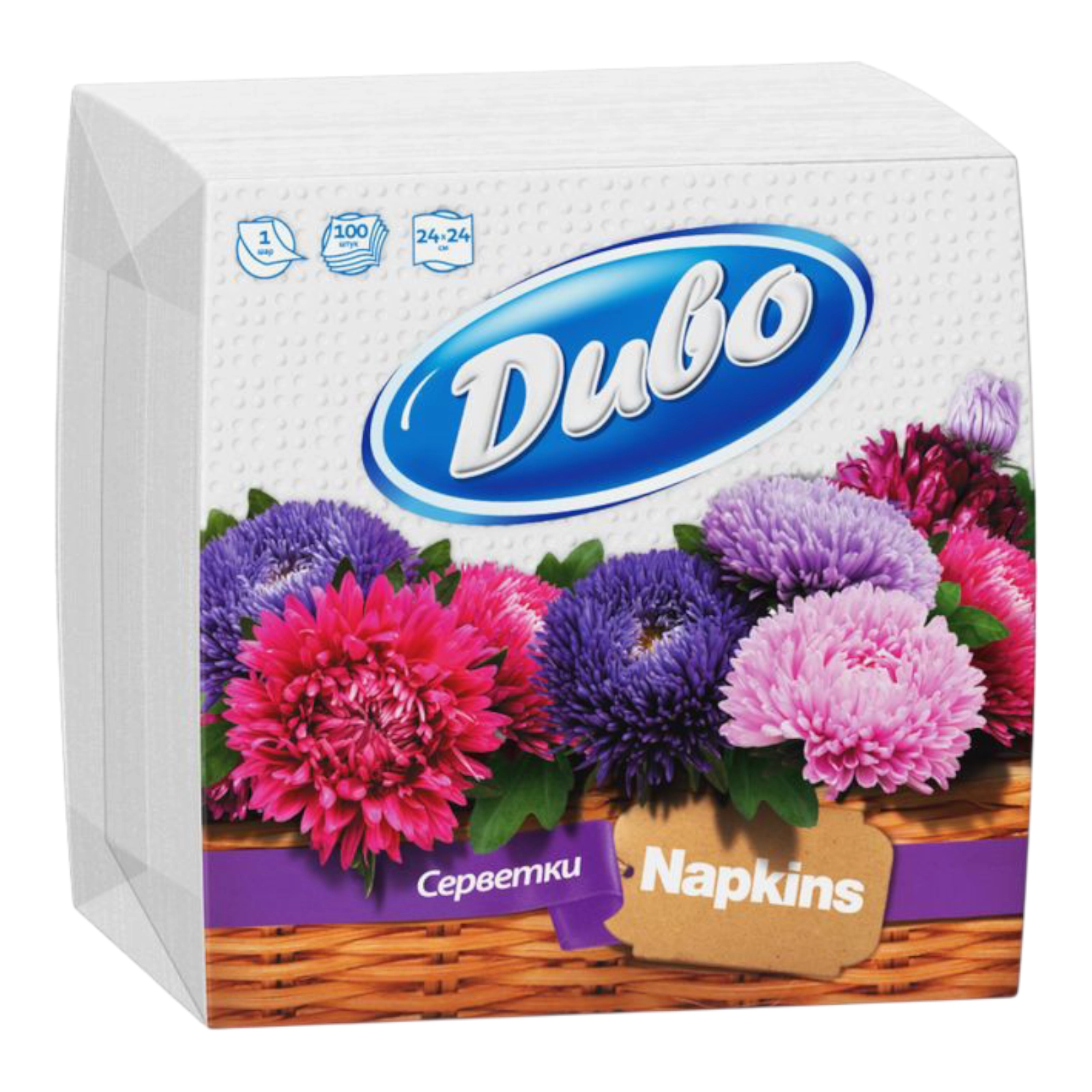 Диво серветки папер 24*24 100 шт білі