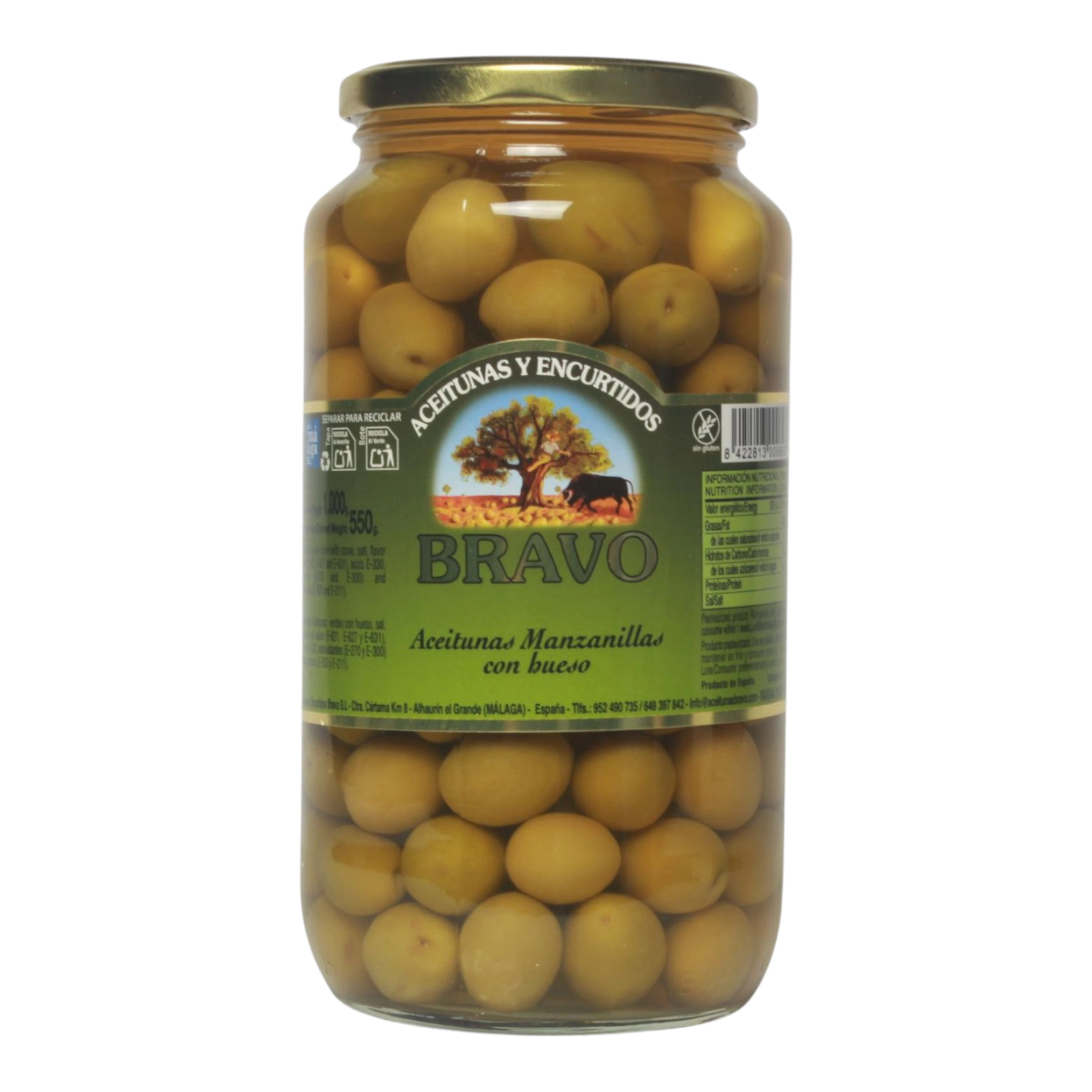 Оливки Bernal з кісточкою 1000/550