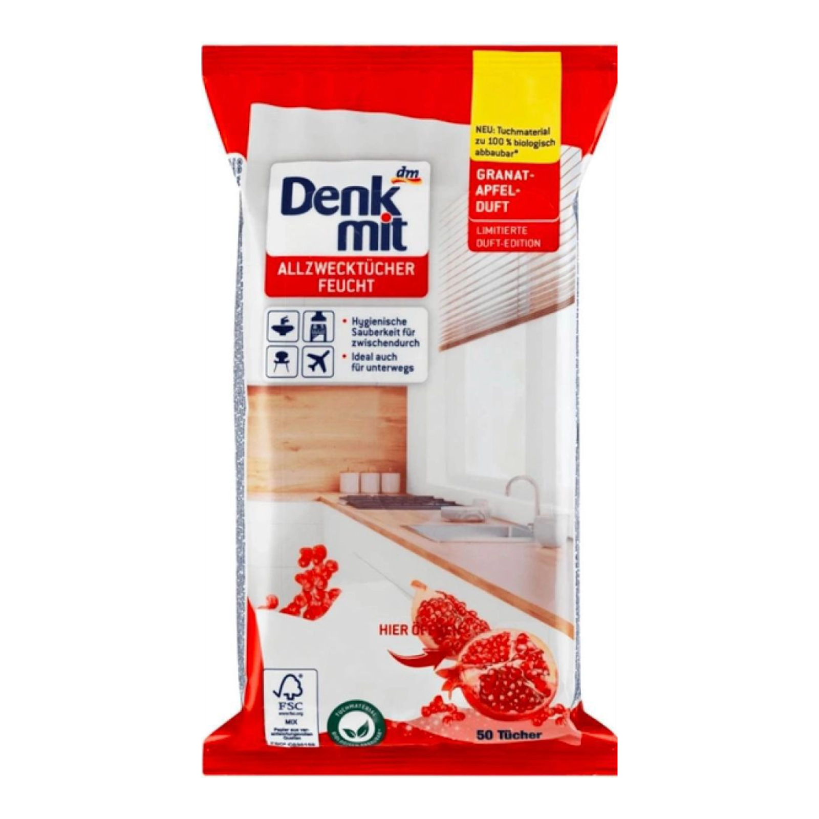 Серветки вологі DM гранат 50шт