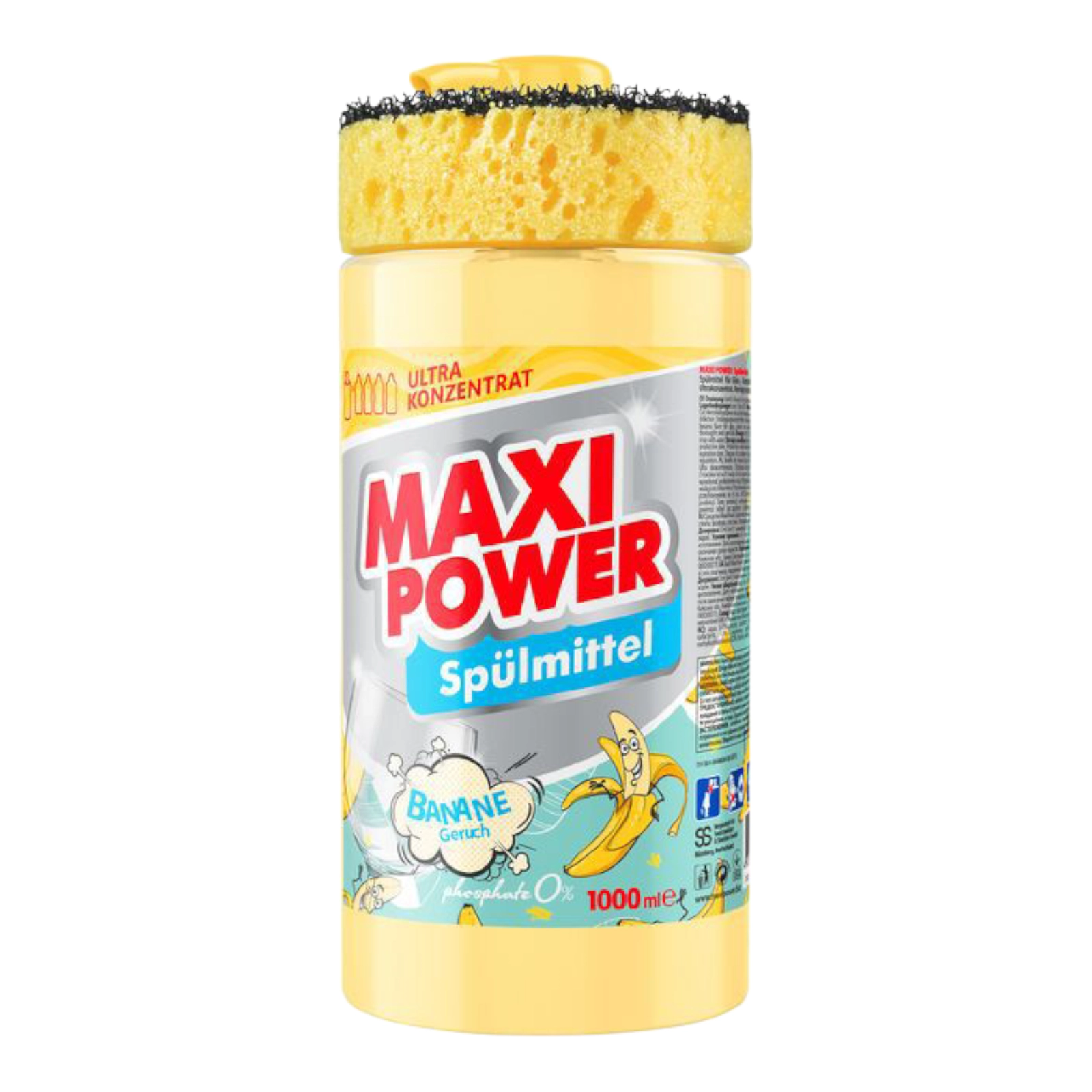 Засіб для посуду з губкою банан 1л