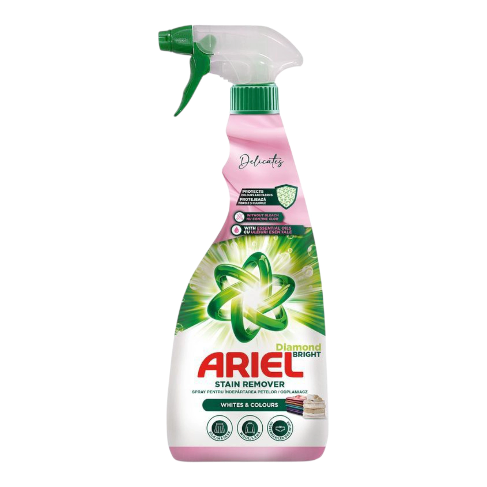 Засіб для видалення плям Ariel 750мл рожевий