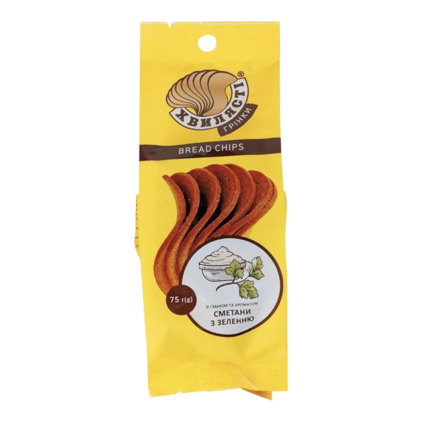 Грінки сметана зелень