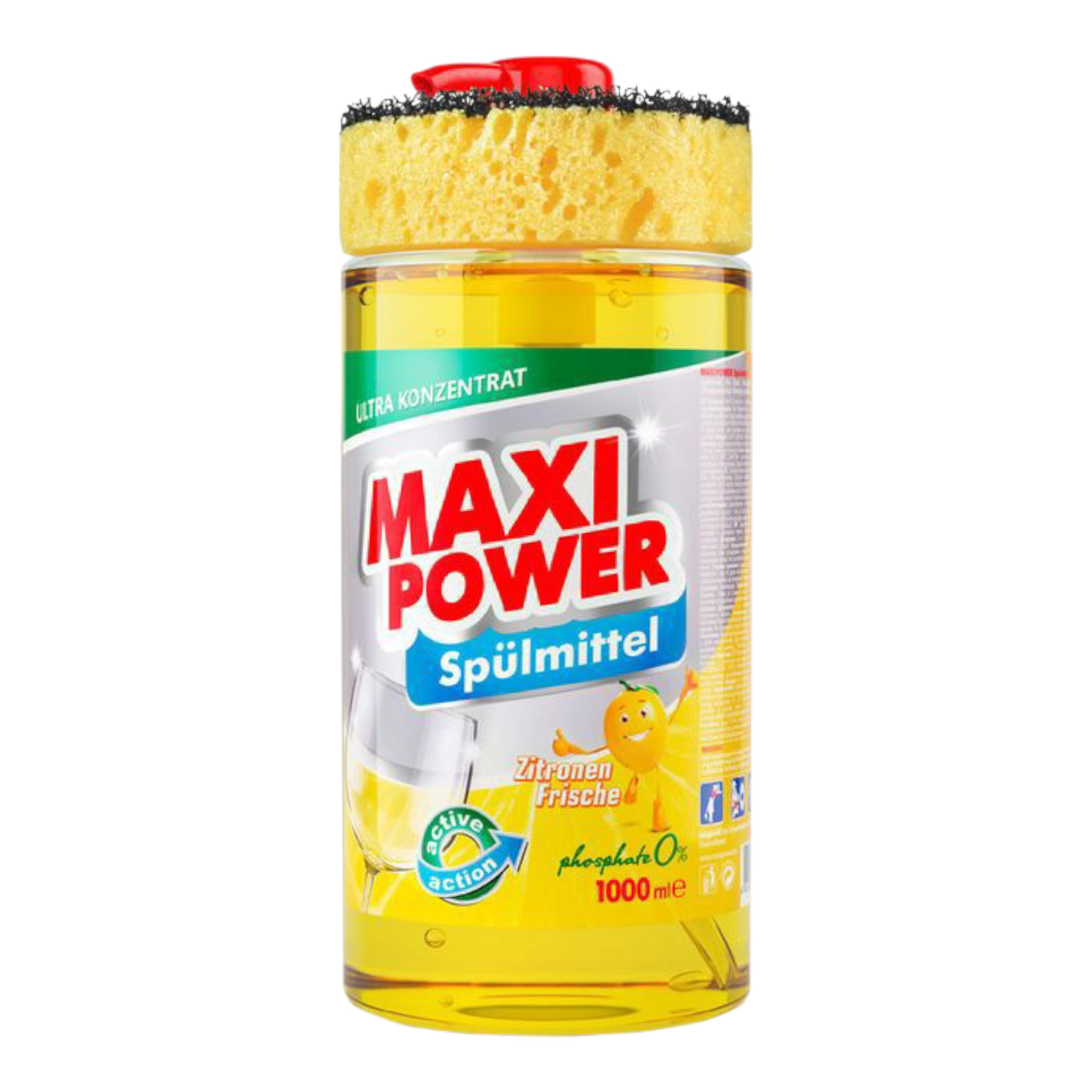 Засіб для посуду з губкою лимон 1л