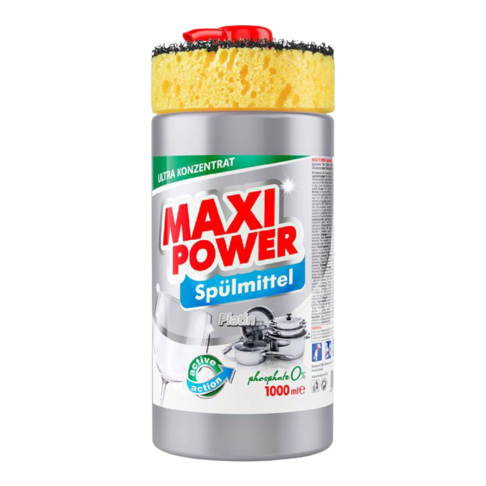 Засіб для посуду з губкою платін 1л