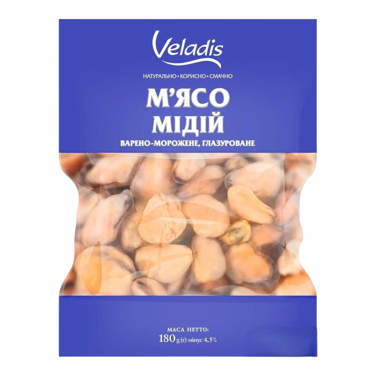 Мідії очищені180гр Веладіс