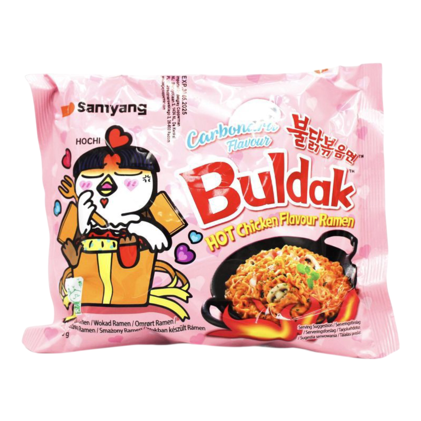Рамен Samyang Buldak Гостра курка Карбонара Рожевий 130 г