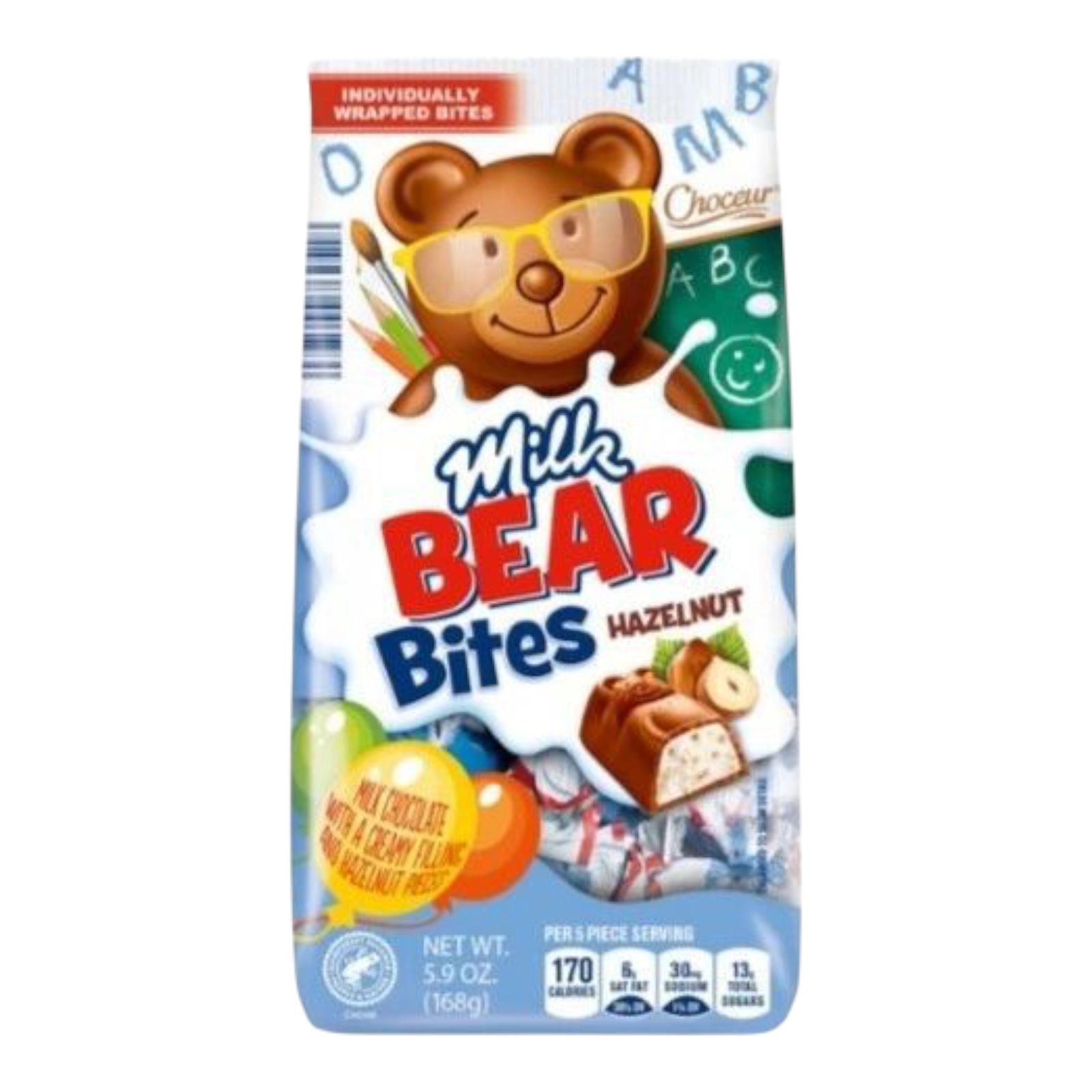 Шок цук Milk bear bites горіх 168g