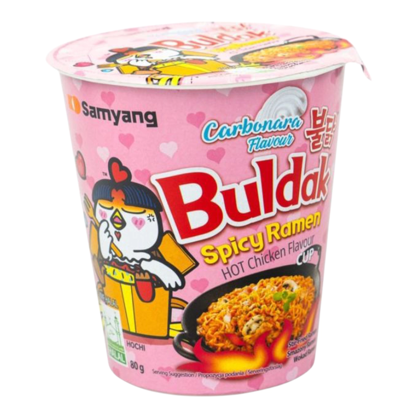 Рамен Buldak Ramen Гострий Курячий Карбонара в стакані 80г