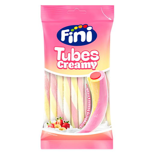 Желейки Fini Tubes Creamy Yogurt Strawberry Banana 80г