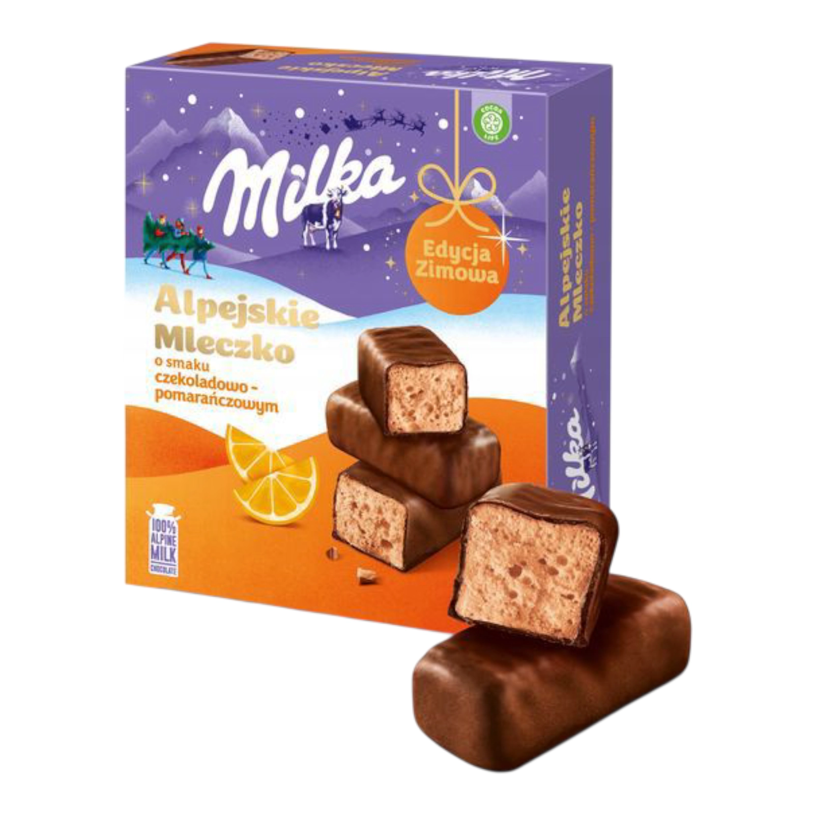 Цукерки шоколадні Milka пташине молоко з апельсином 300 г