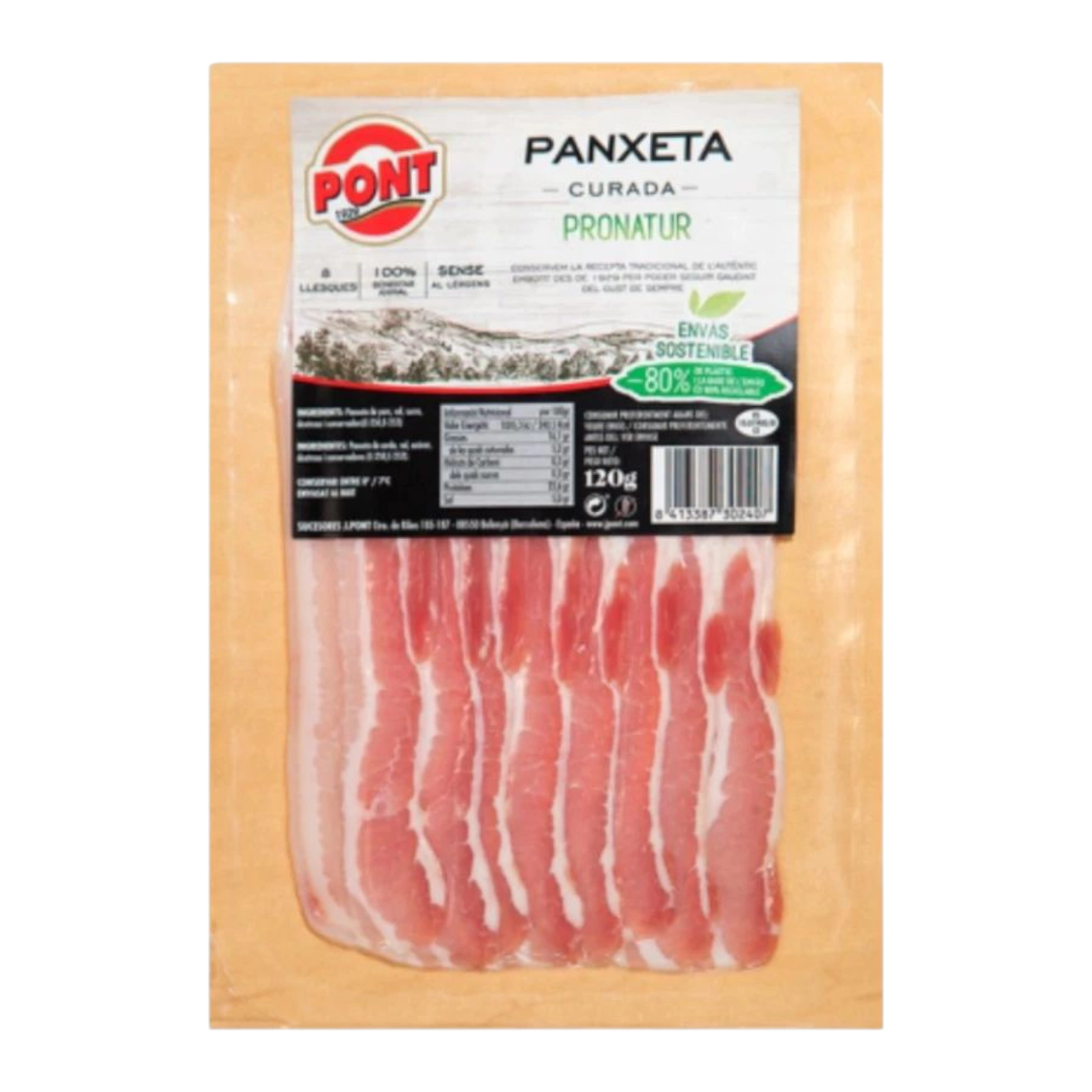 М'ясна нарізка Pancetta Curada нарізка 80 г