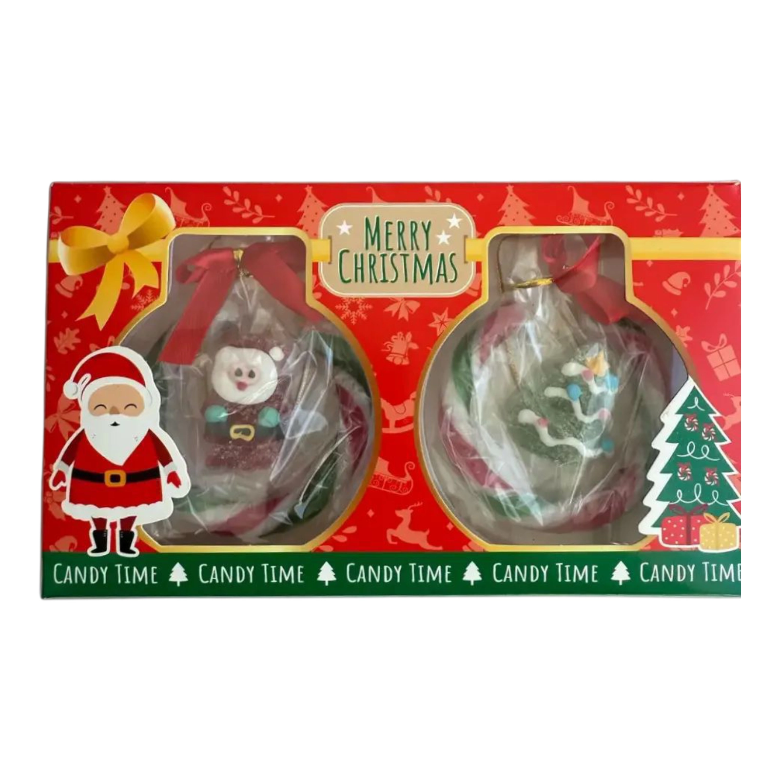 Новорічні прикраси на ялинку 2 шт Merry Chrictmas 60g