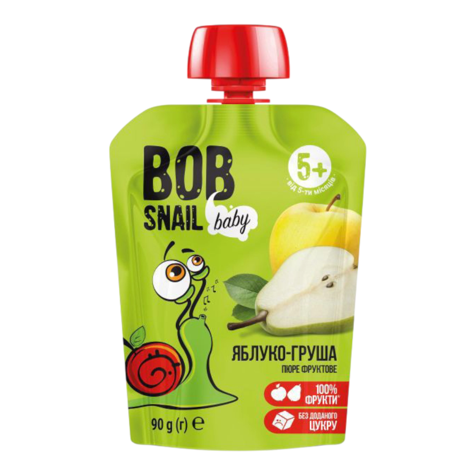 Пюре Bob Snail Baby. 90 г. яблуко-груша. без цукру