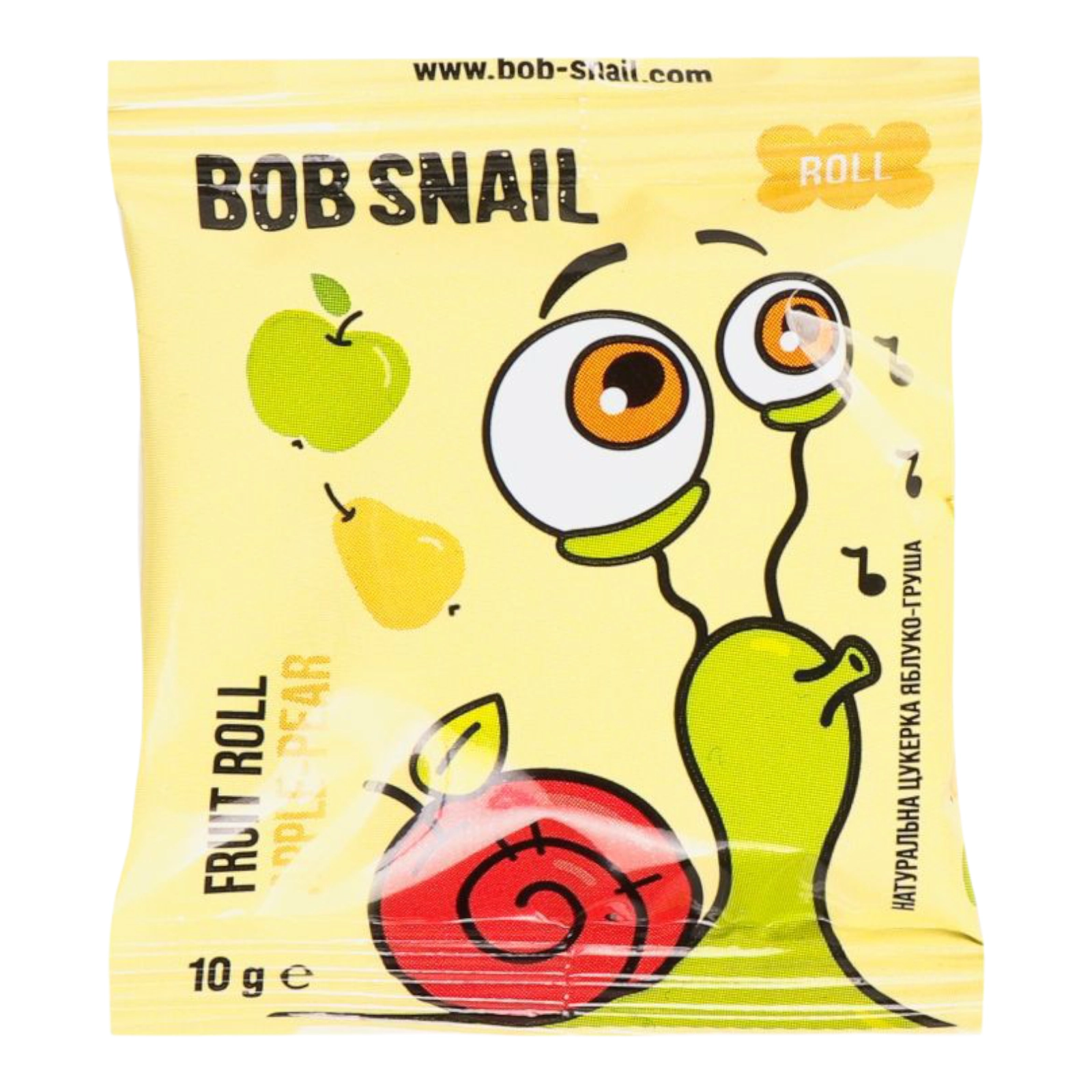 Цукерки BOB Snail. Яблуко-Груша. 10 г