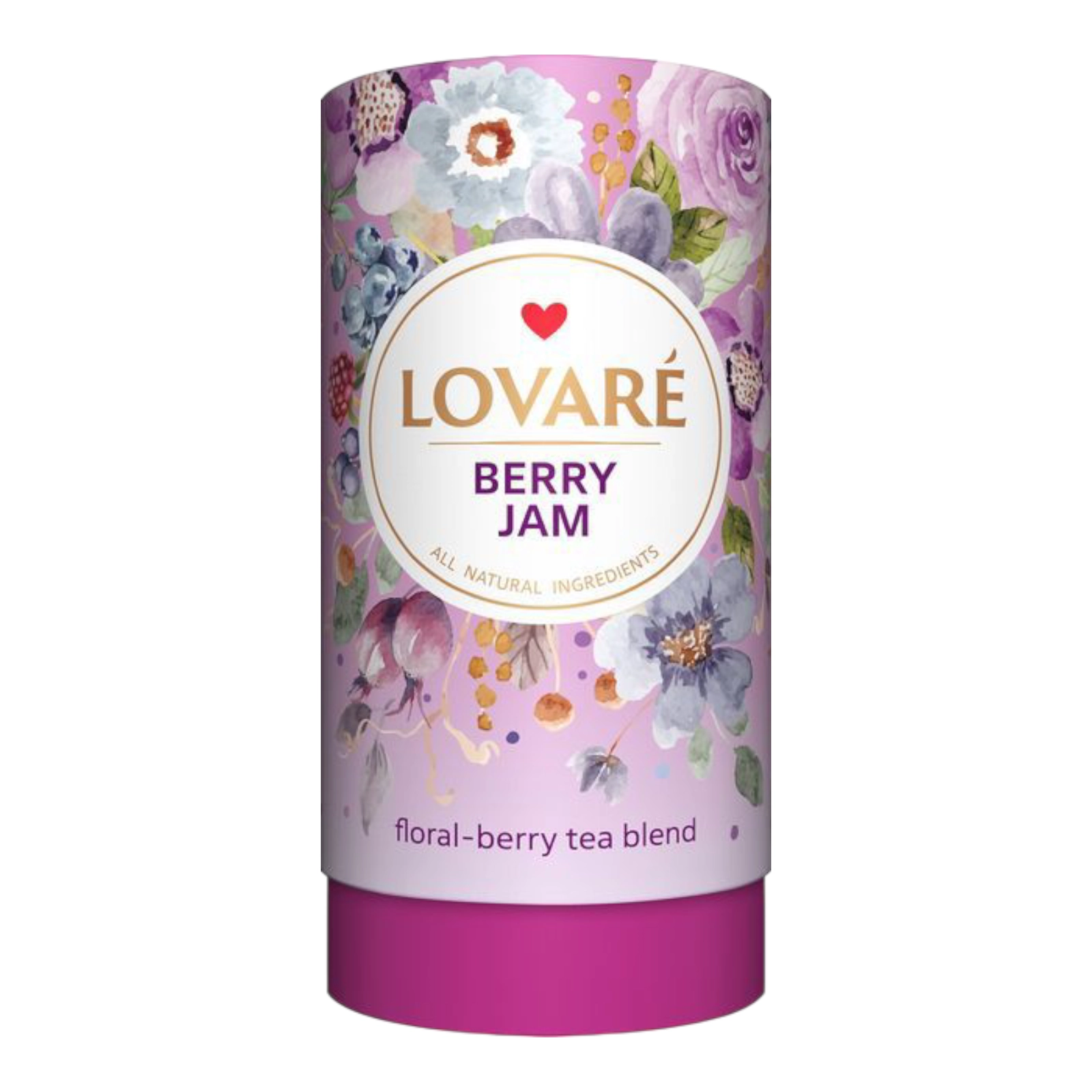 Чай Lovare BERRY JAM. чорний. ягідний. тубус