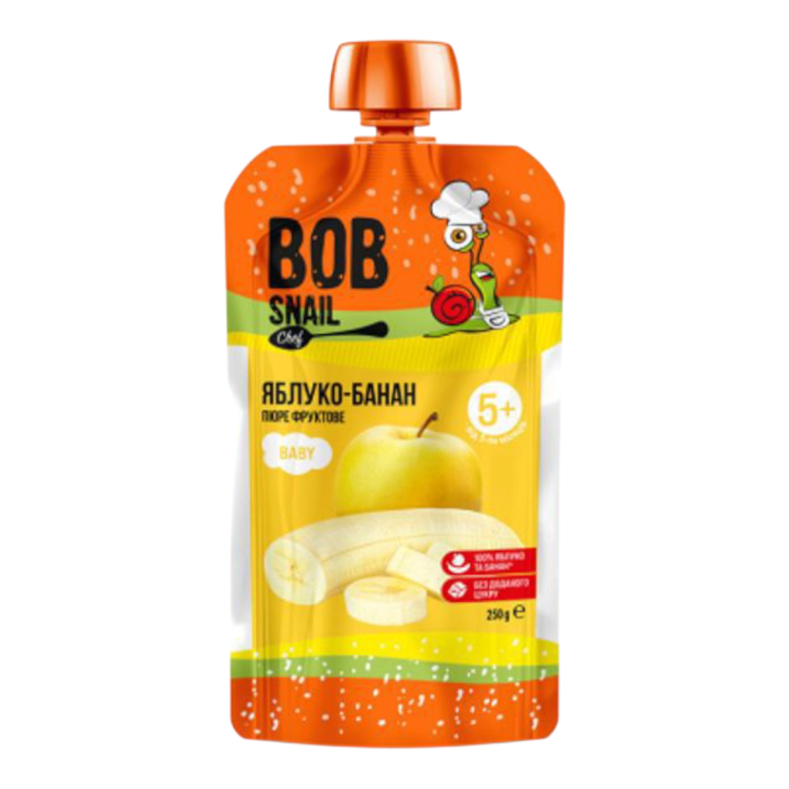 Пюре фруктове Bob Snail. яблуко-банан. 250 г