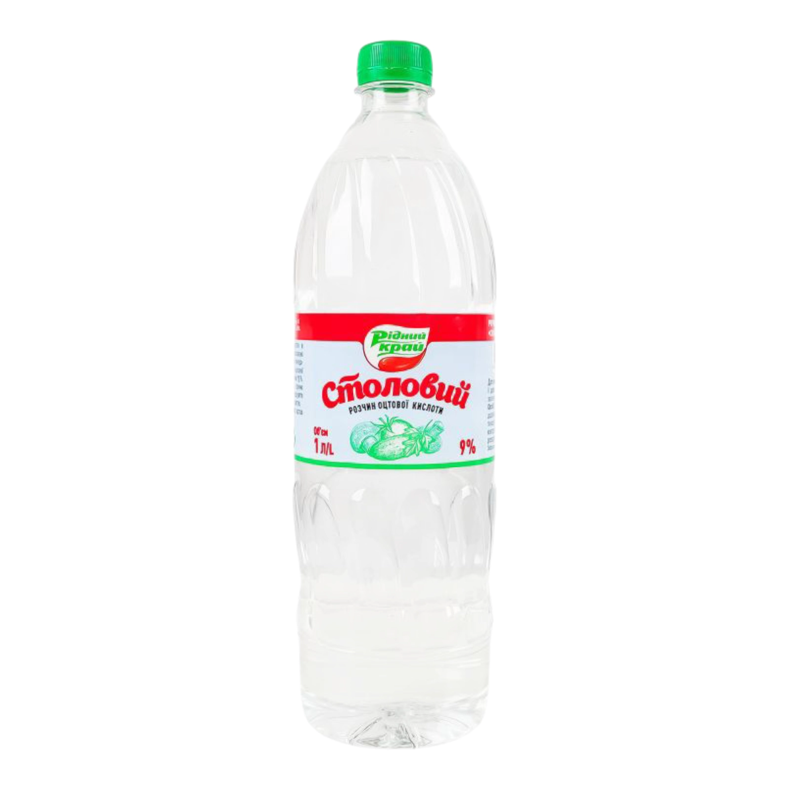 Розчин оцтової кислоти Рідний край Столовий. 9%. 1л