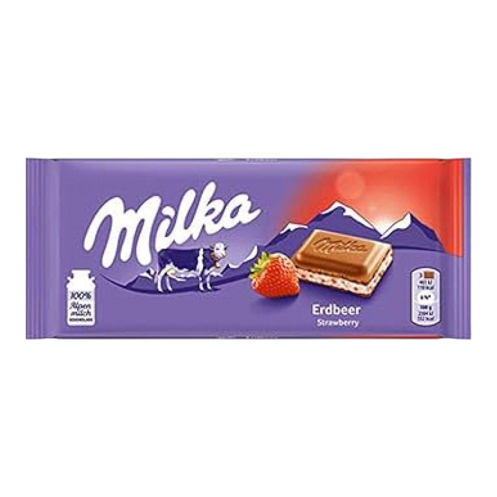 Шоколодка Milka 100g Strawberry