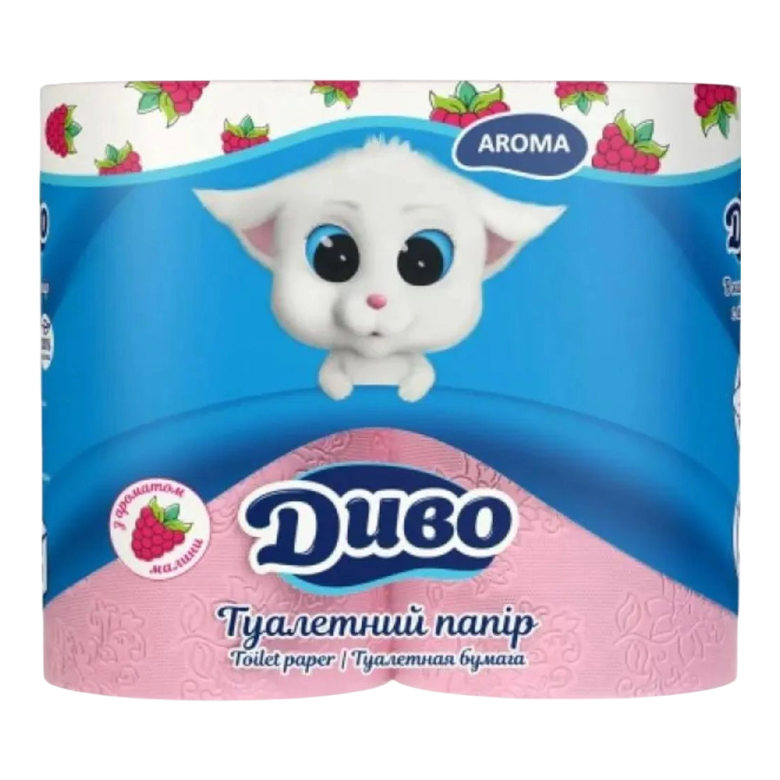 Диво туалетній папір 4 рул. малина