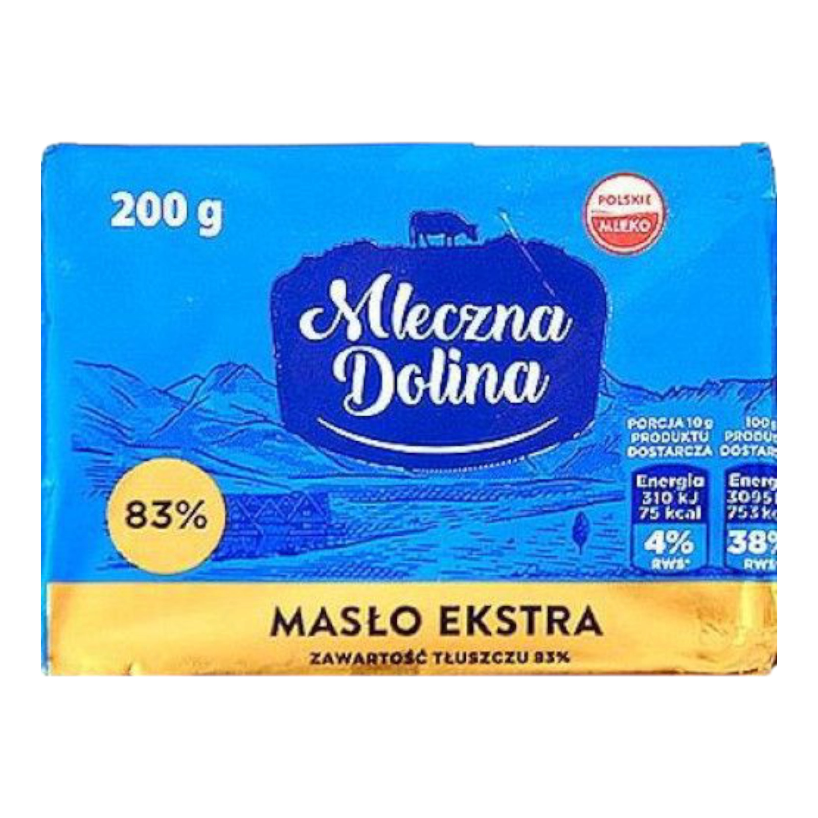 Масло Mleczna Dolina. 82% жирності. 200г