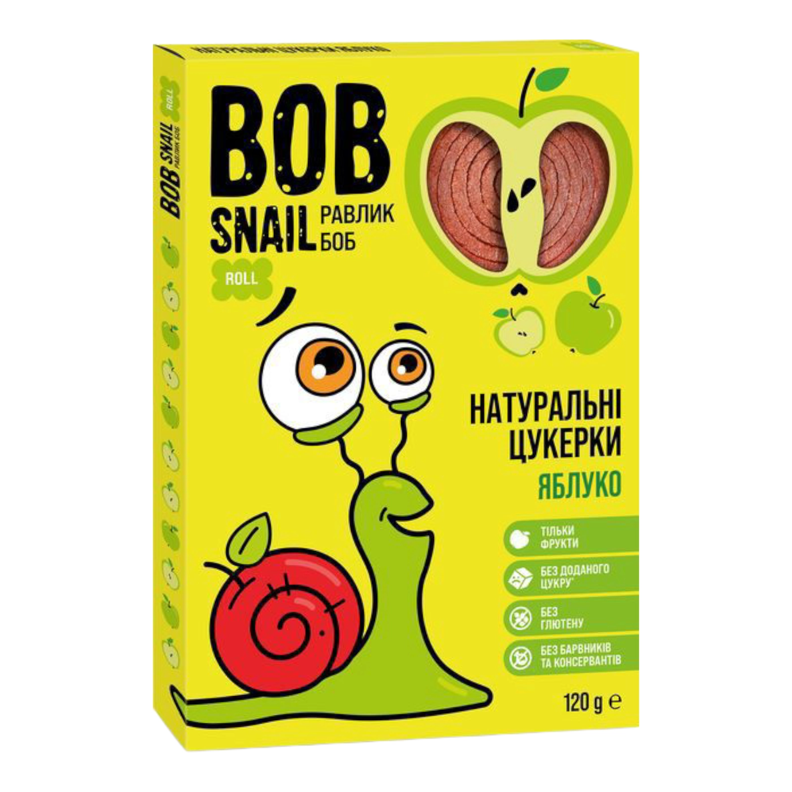 BOB Snail цукерки 120g яблуко